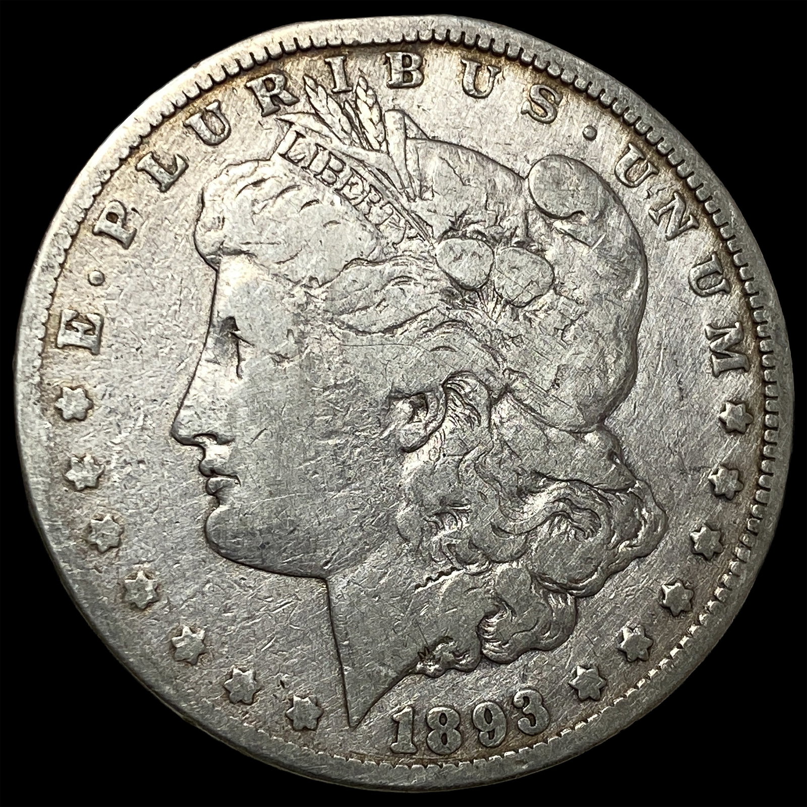 1893-CC Silver Morgan Dollar ABOUT UNCIRCULATED (1 of 2)