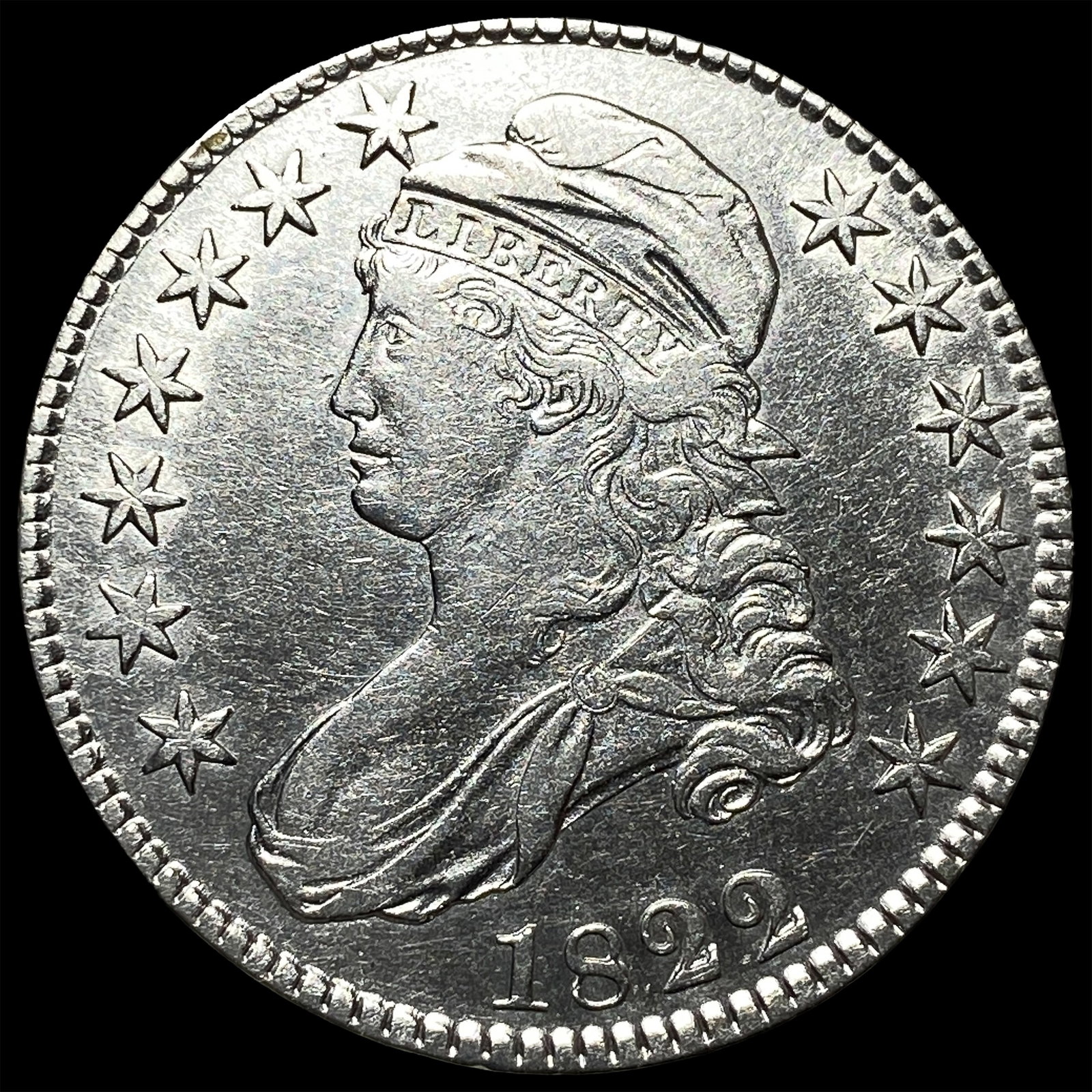 1822 Capped Bust Half Dollar CLOSELY UNCIRCULATED (1 of 2)