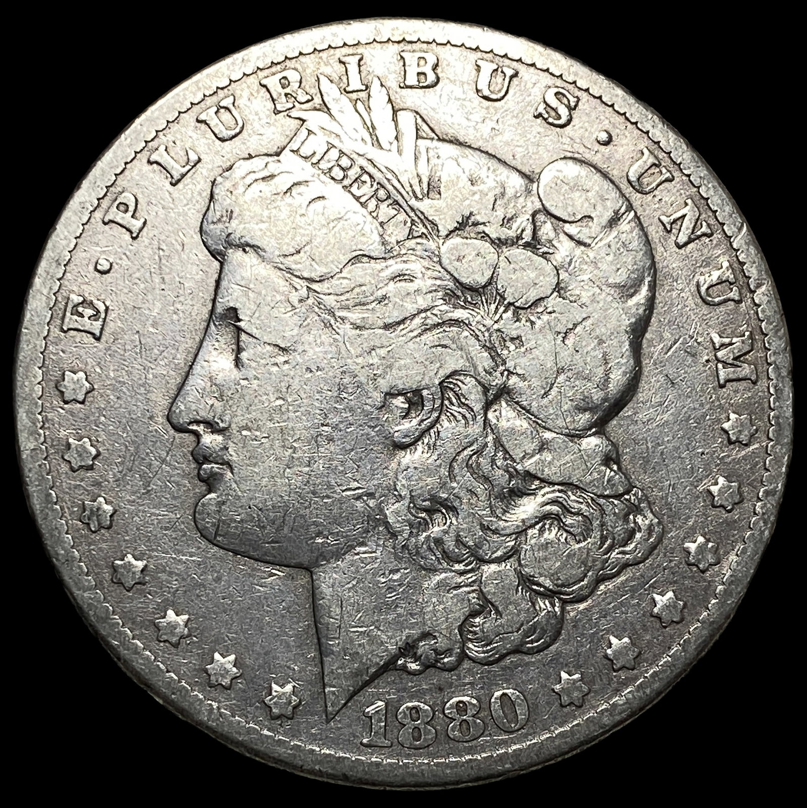1880-O Silver Morgan Dollar ABOUT UNCIRCULATED: 1880-O Silver Morgan Dollar ABOUT UNCIRCULATED