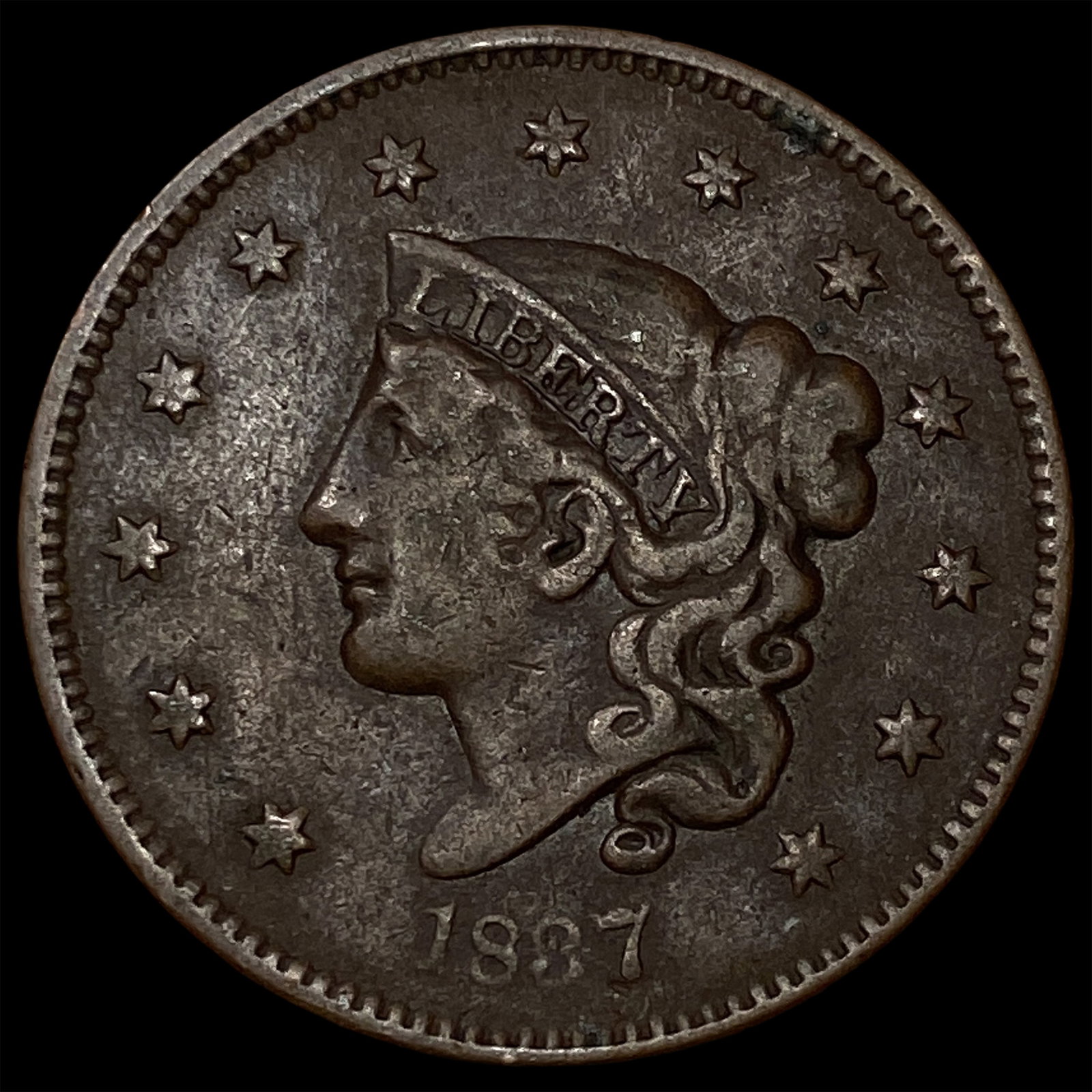 1837 Coronet Head Large Cent CLOSELY UNCIRCULATED (1 of 2)