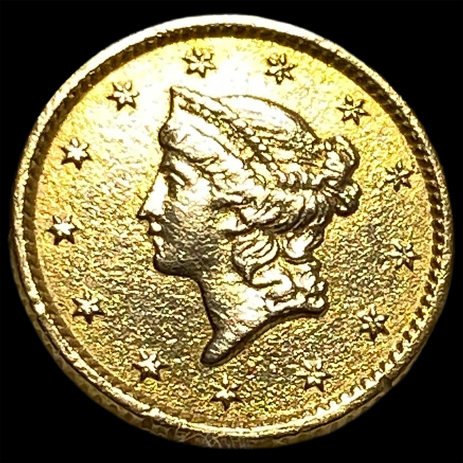 1853 Gold $1 Type 1 CLOSELY UNCIRCULATED: 1853 Gold $1 Type 1 CLOSELY UNCIRCULATED