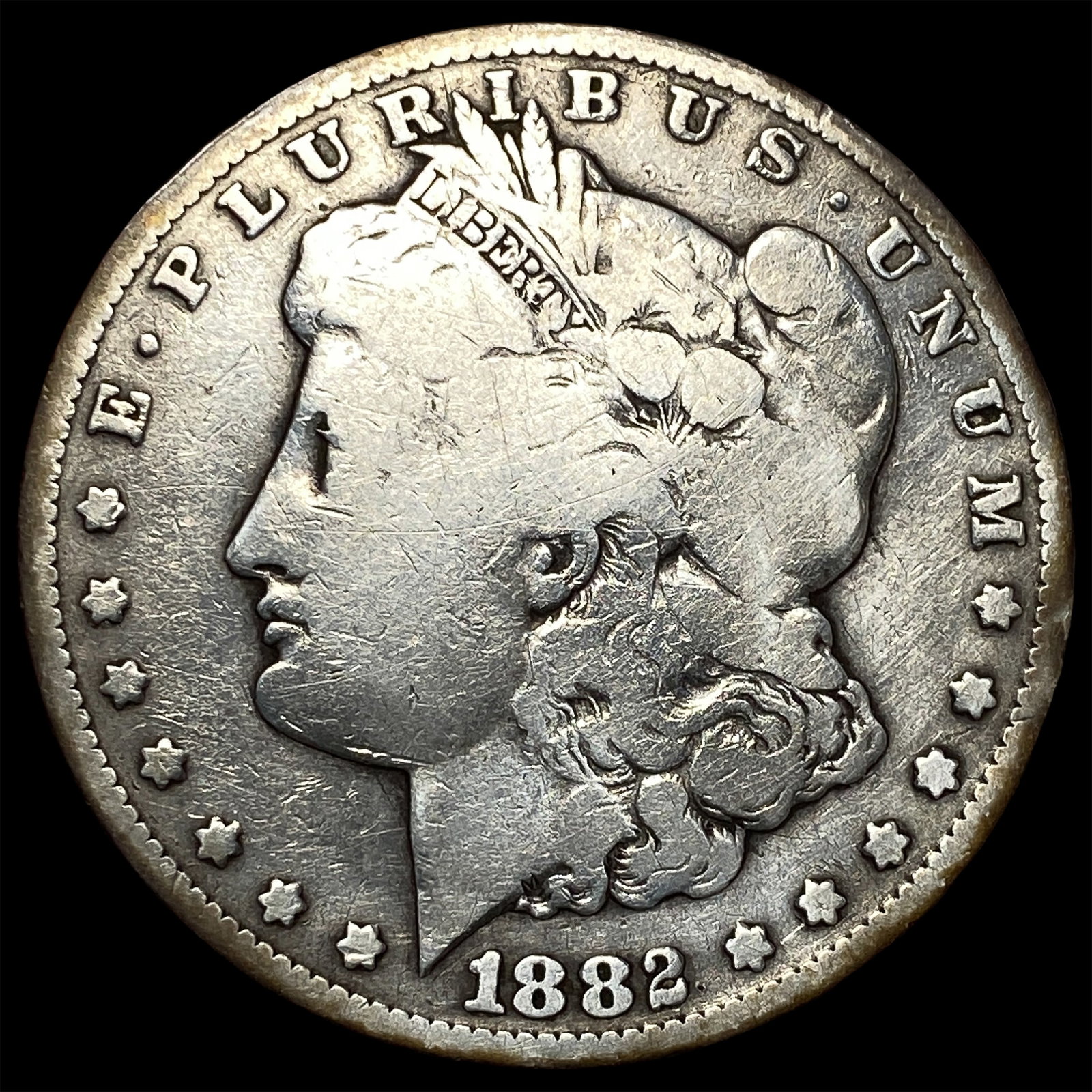 1882-CC Silver Morgan Dollar LIGHTLY CIRCULATED: 1882-CC Silver Morgan Dollar LIGHTLY CIRCULATED