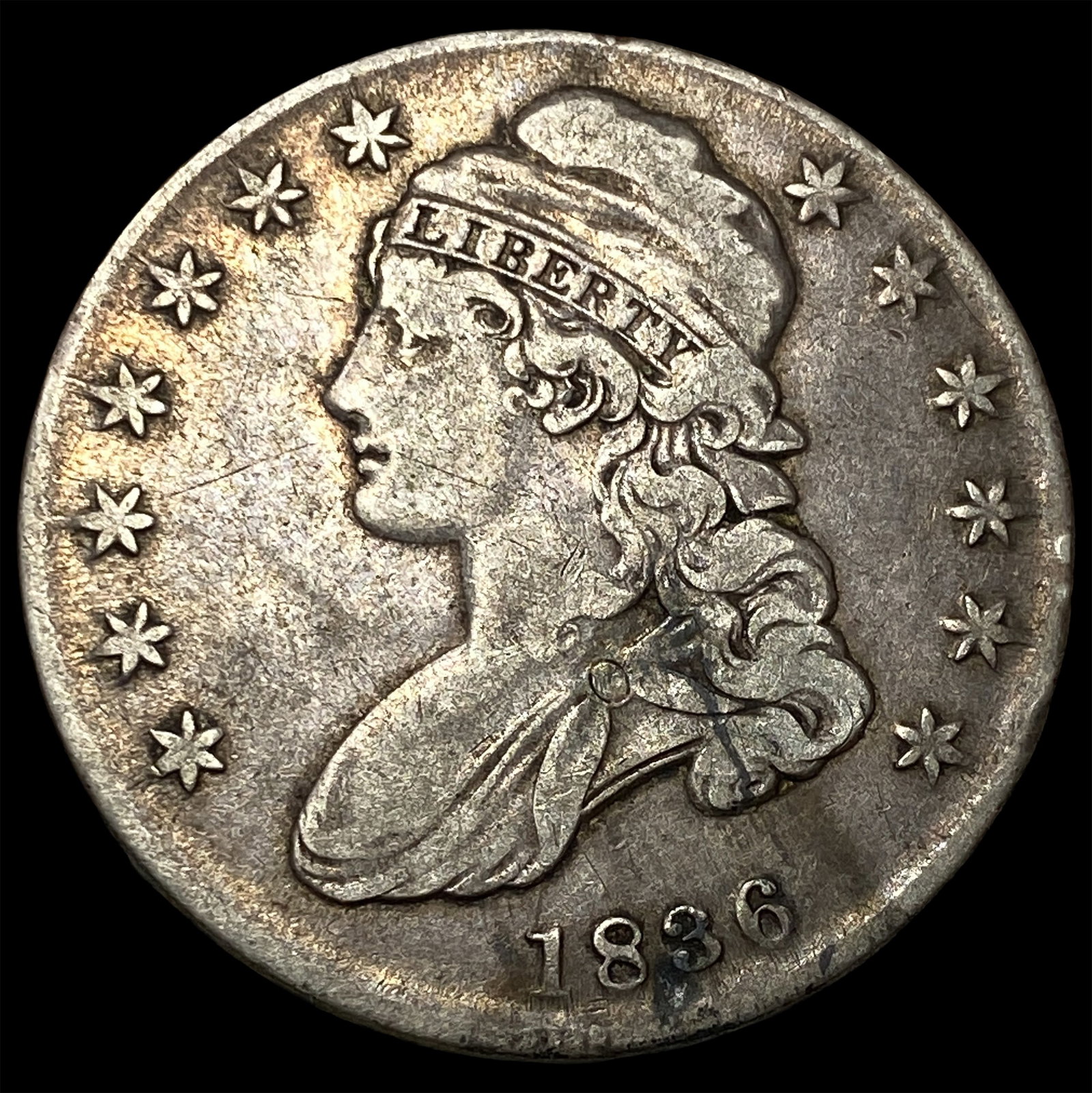 1836 Capped Bust Half Dollar NEARLY UNCIRCULATED: 1836 Capped Bust Half Dollar NEARLY UNCIRCULATED