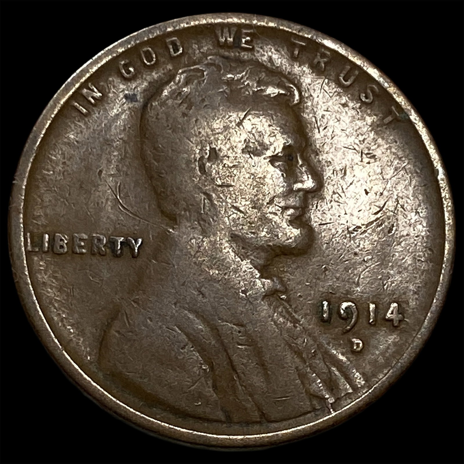 1914-D Lincoln Wheat Cent LIGHTLY CIRCULATED: 1914-D Lincoln Wheat Cent LIGHTLY CIRCULATED