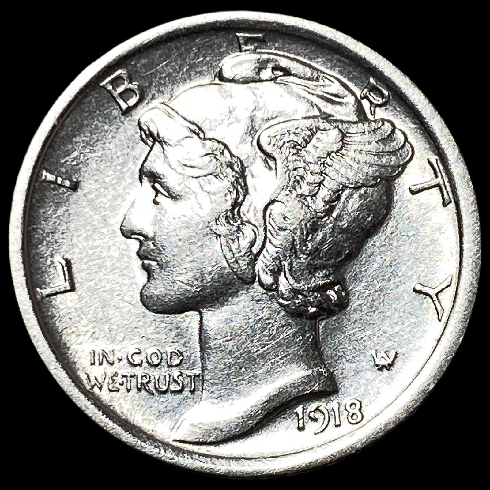 1918 Silver Mercury Dime UNCIRCULATED: 1918 Silver Mercury Dime UNCIRCULATED