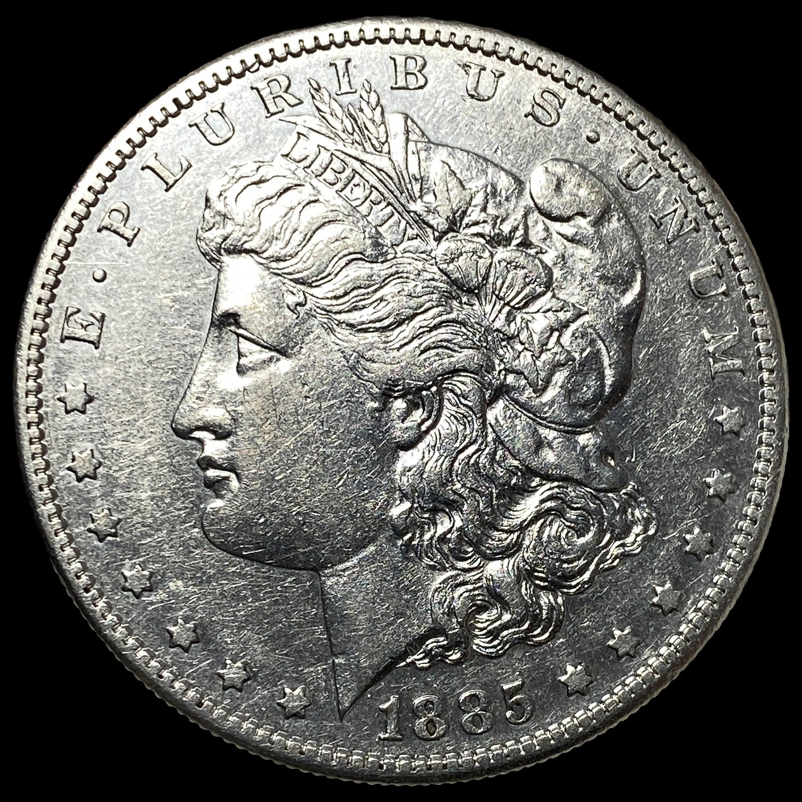 1885-S Silver Morgan Dollar CLOSELY UNCIRCULATED: 1885-S Silver Morgan Dollar CLOSELY UNCIRCULATED