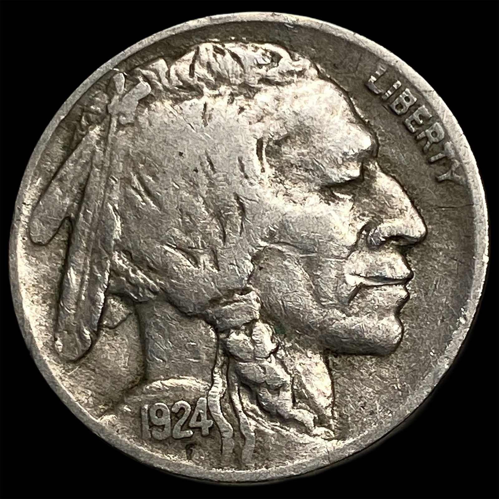 1924-D Buffalo Nickel CLOSELY UNCIRCULATED: 1924-D Buffalo Nickel CLOSELY UNCIRCULATED