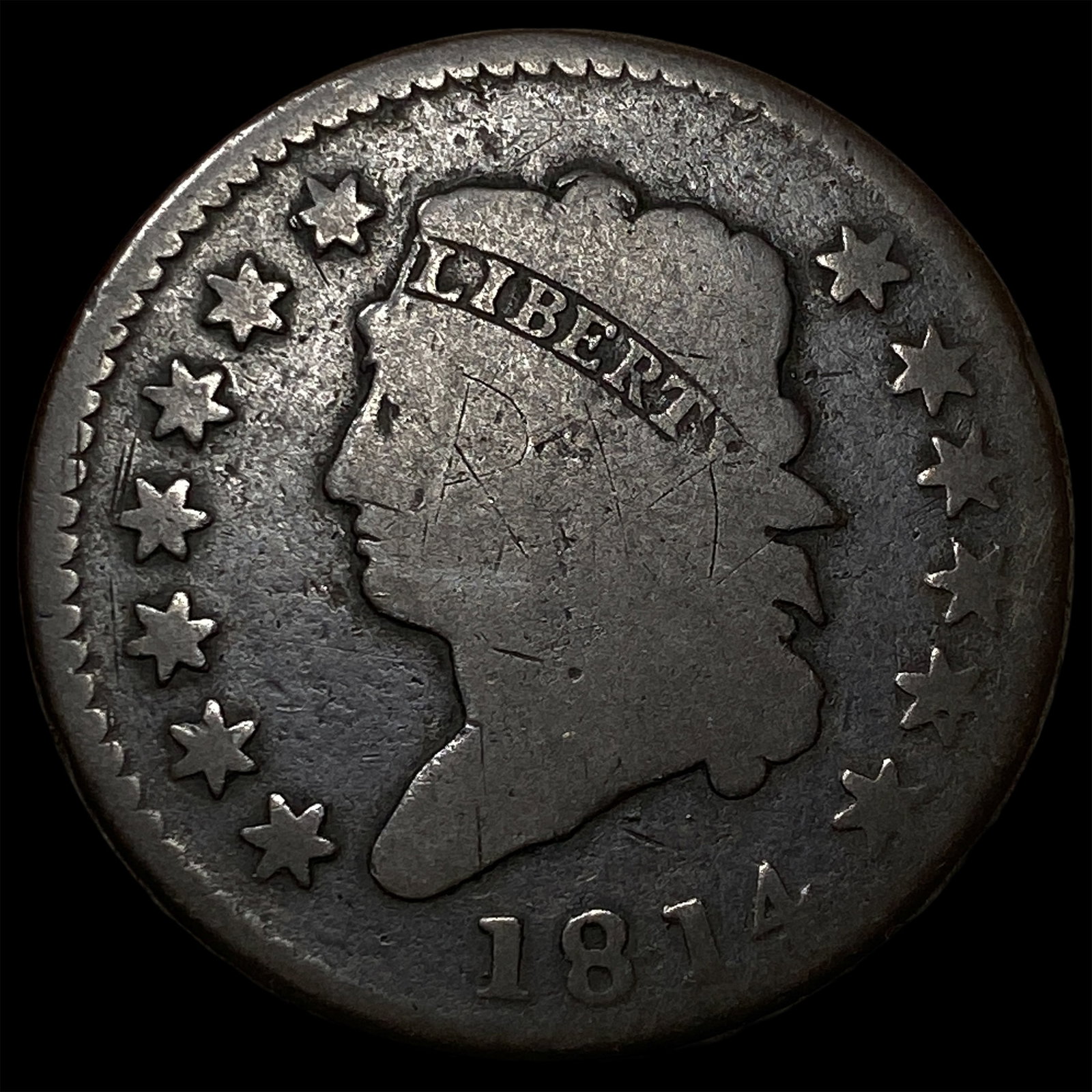 1814 Classic Head Large Cent LIGHTLY CIRCULATED: 1814 Classic Head Large Cent LIGHTLY CIRCULATED