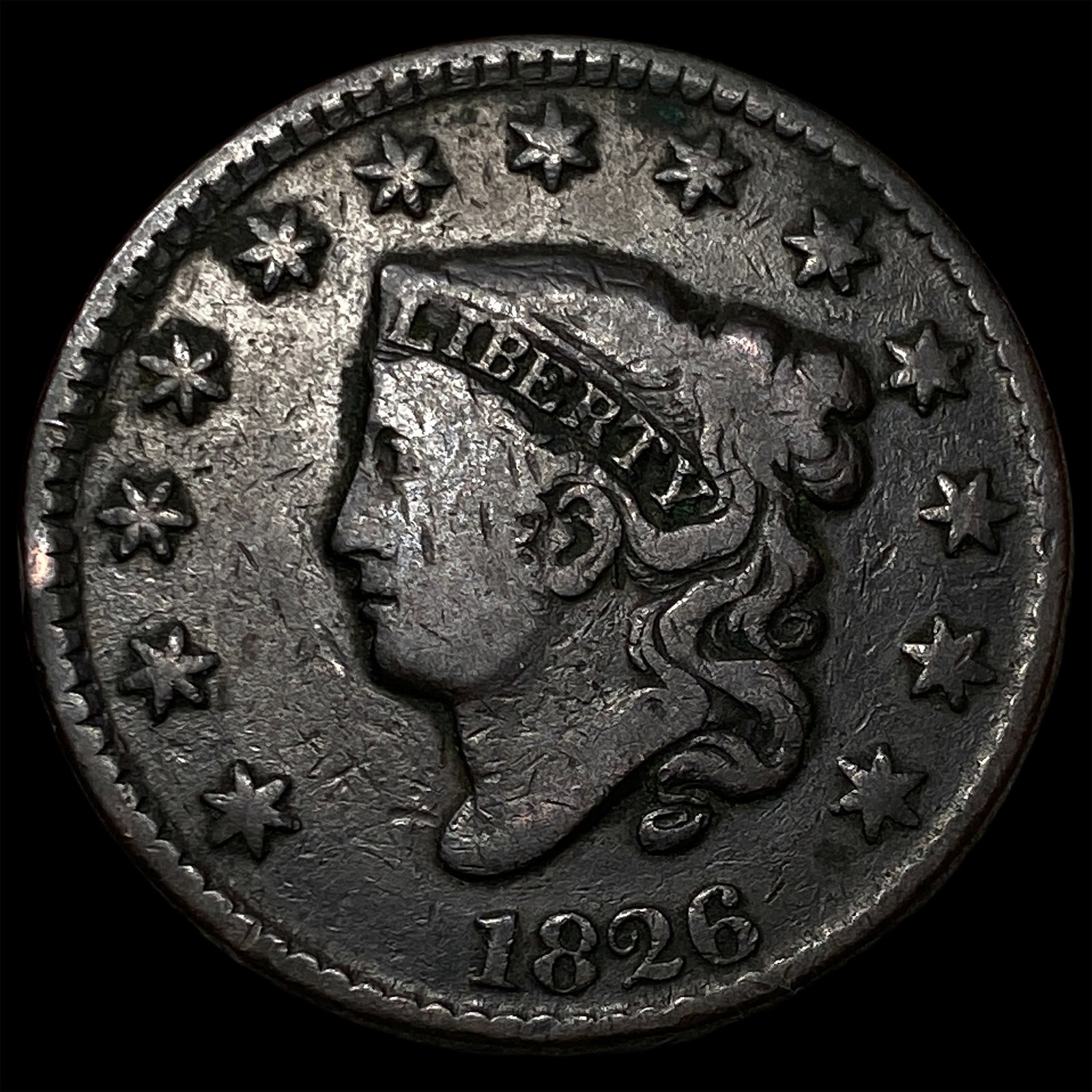 1826 Coronet Head Large Cent ABOUT UNCIRCULATED: 1826 Coronet Head Large Cent ABOUT UNCIRCULATED