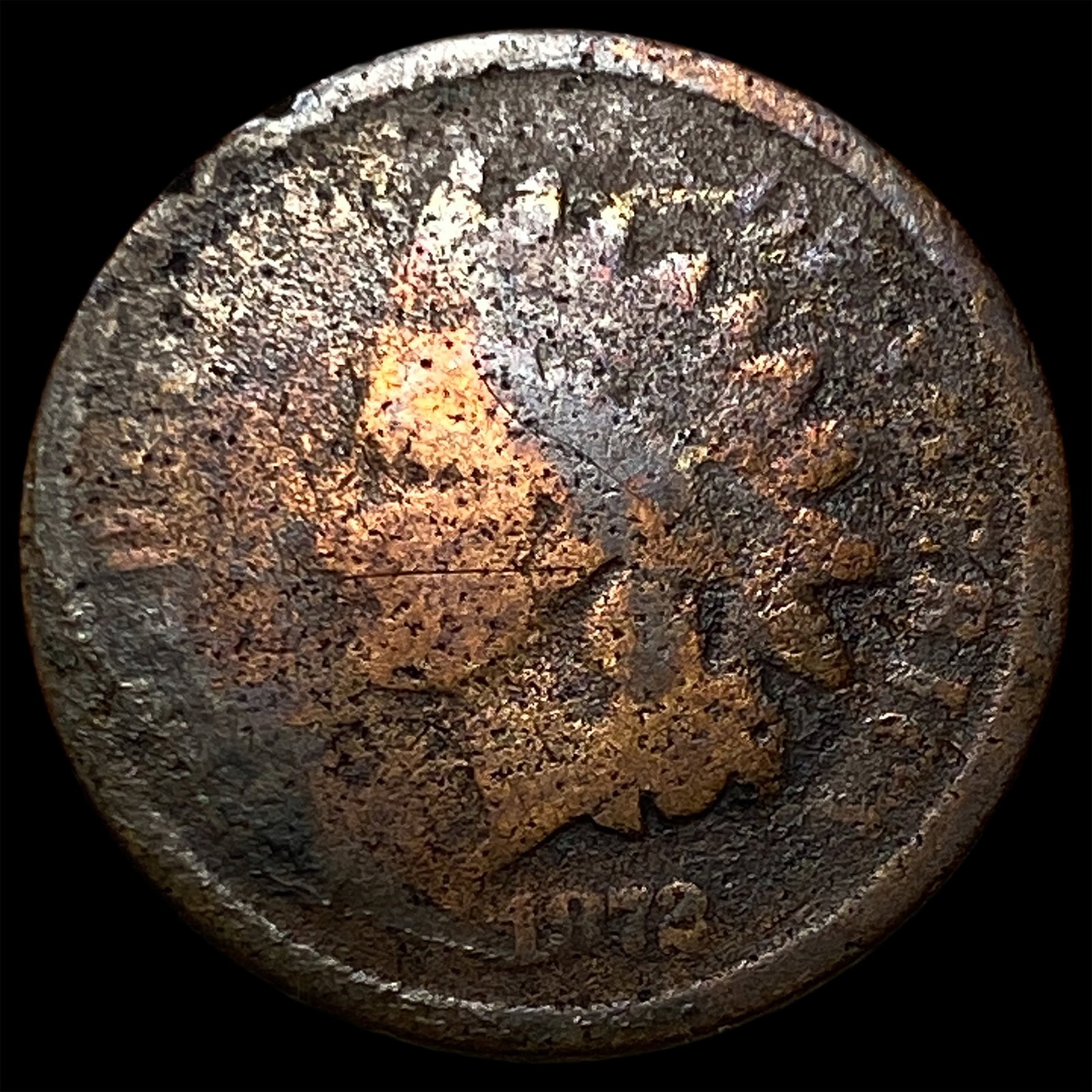 1872 Indian Head Cent NICELY CIRCULATED: 1872 Indian Head Cent NICELY CIRCULATED