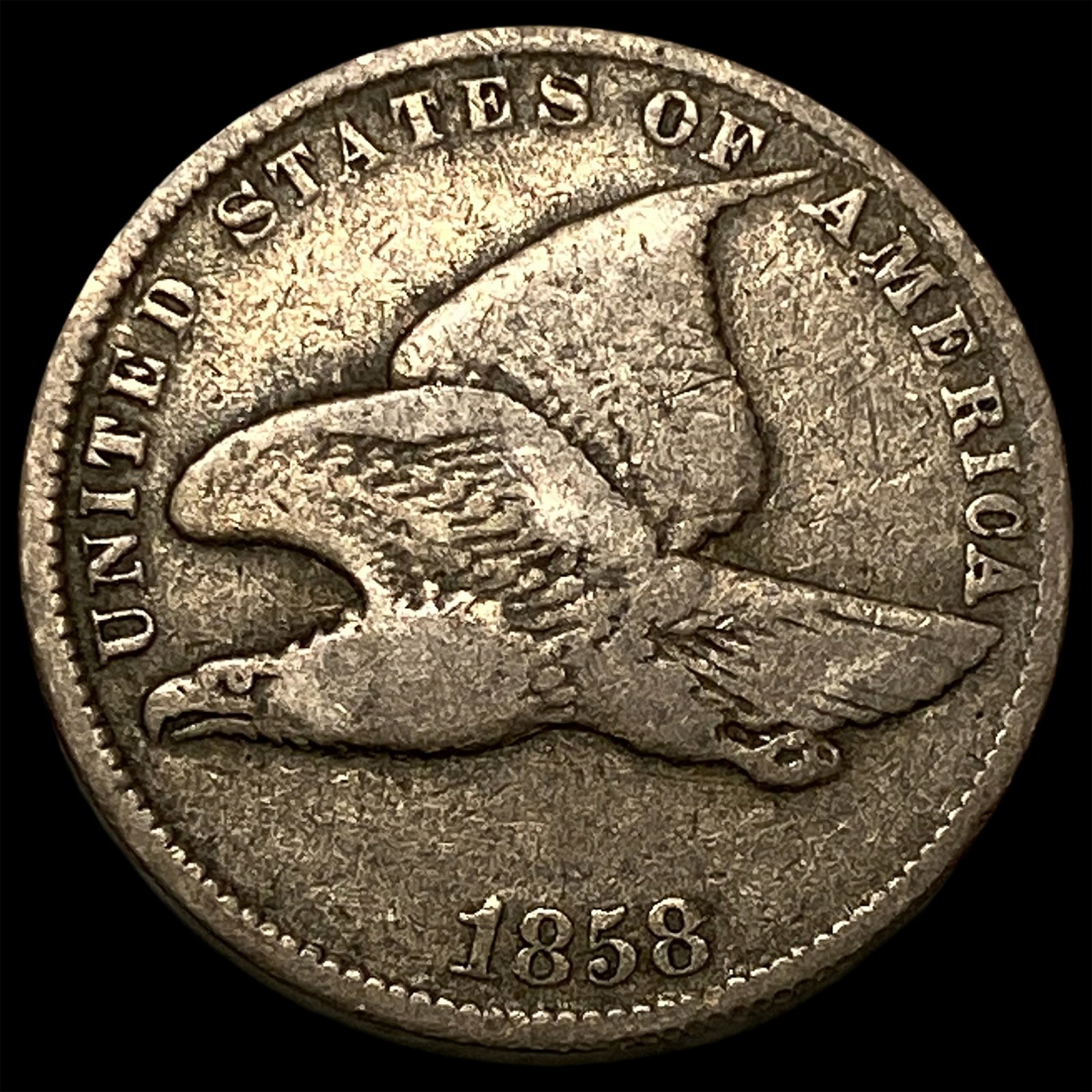 1858 Flying Eagle Cent ABOUT UNCIRCULATED: 1858 Flying Eagle Cent ABOUT UNCIRCULATED