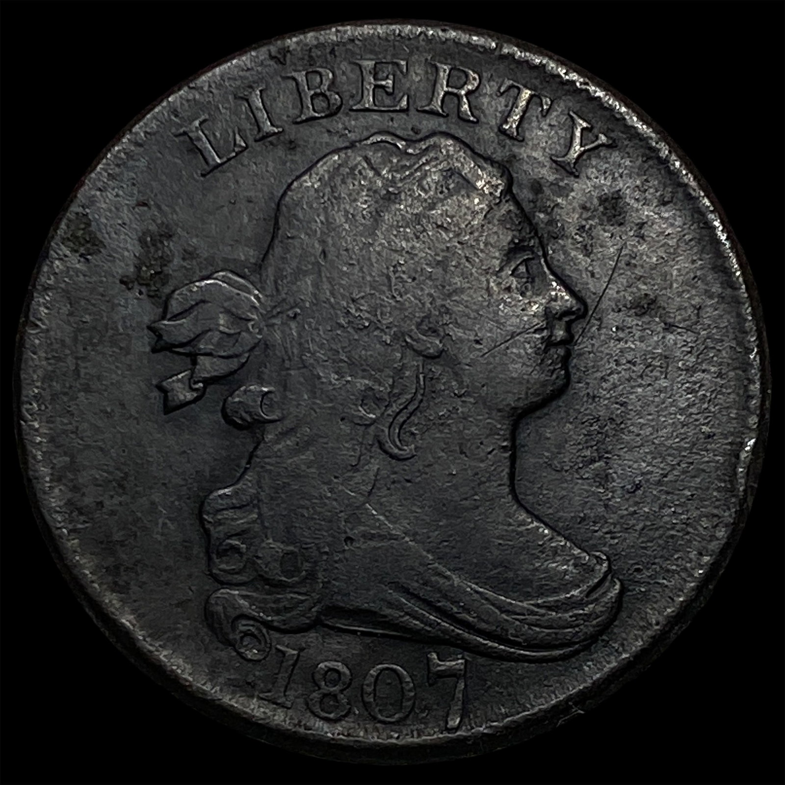 1807 Classic Head Half Cent NEARLY UNCIRCULATED