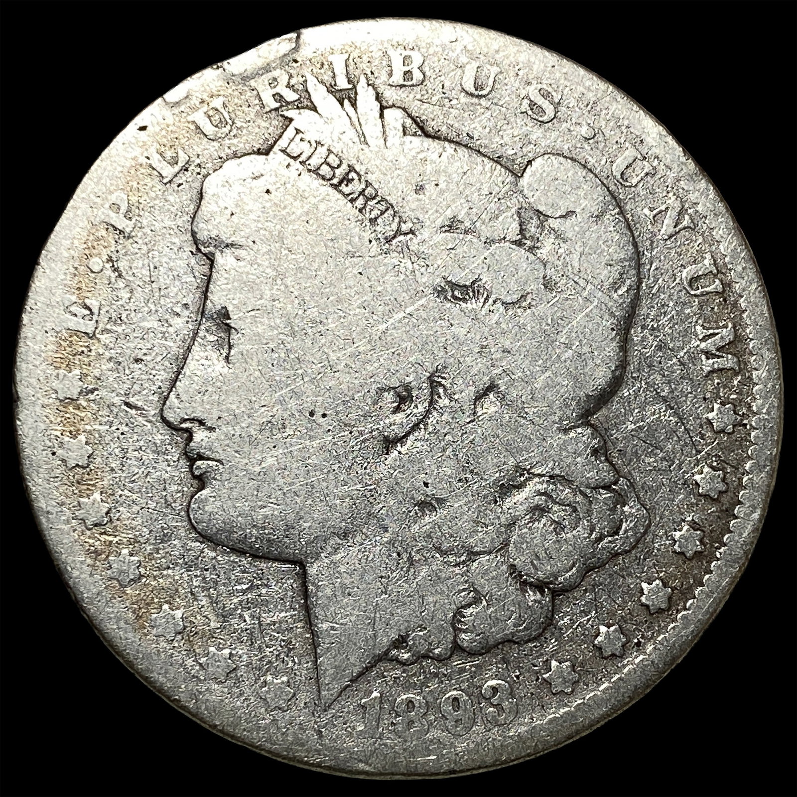1893-CC Silver Morgan Dollar NICELY CIRCULATED: 1893-CC Silver Morgan Dollar NICELY CIRCULATED