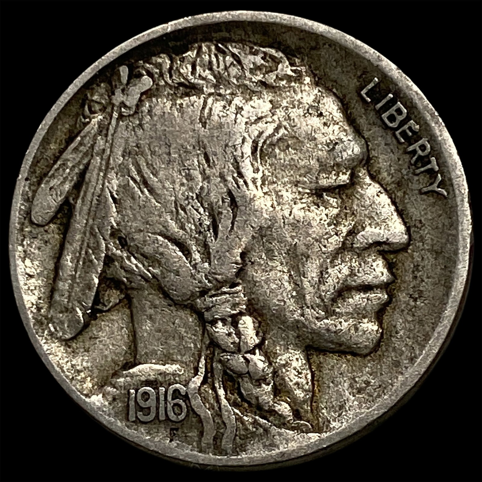 1916-D Buffalo Nickel CLOSELY UNCIRCULATED: 1916-D Buffalo Nickel CLOSELY UNCIRCULATED