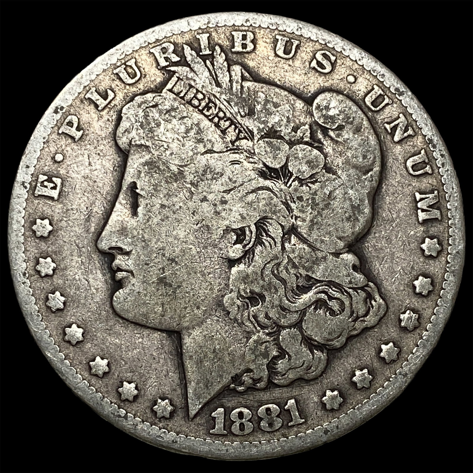 1881-CC Silver Morgan Dollar LIGHTLY CIRCULATED: 1881-CC Silver Morgan Dollar LIGHTLY CIRCULATED