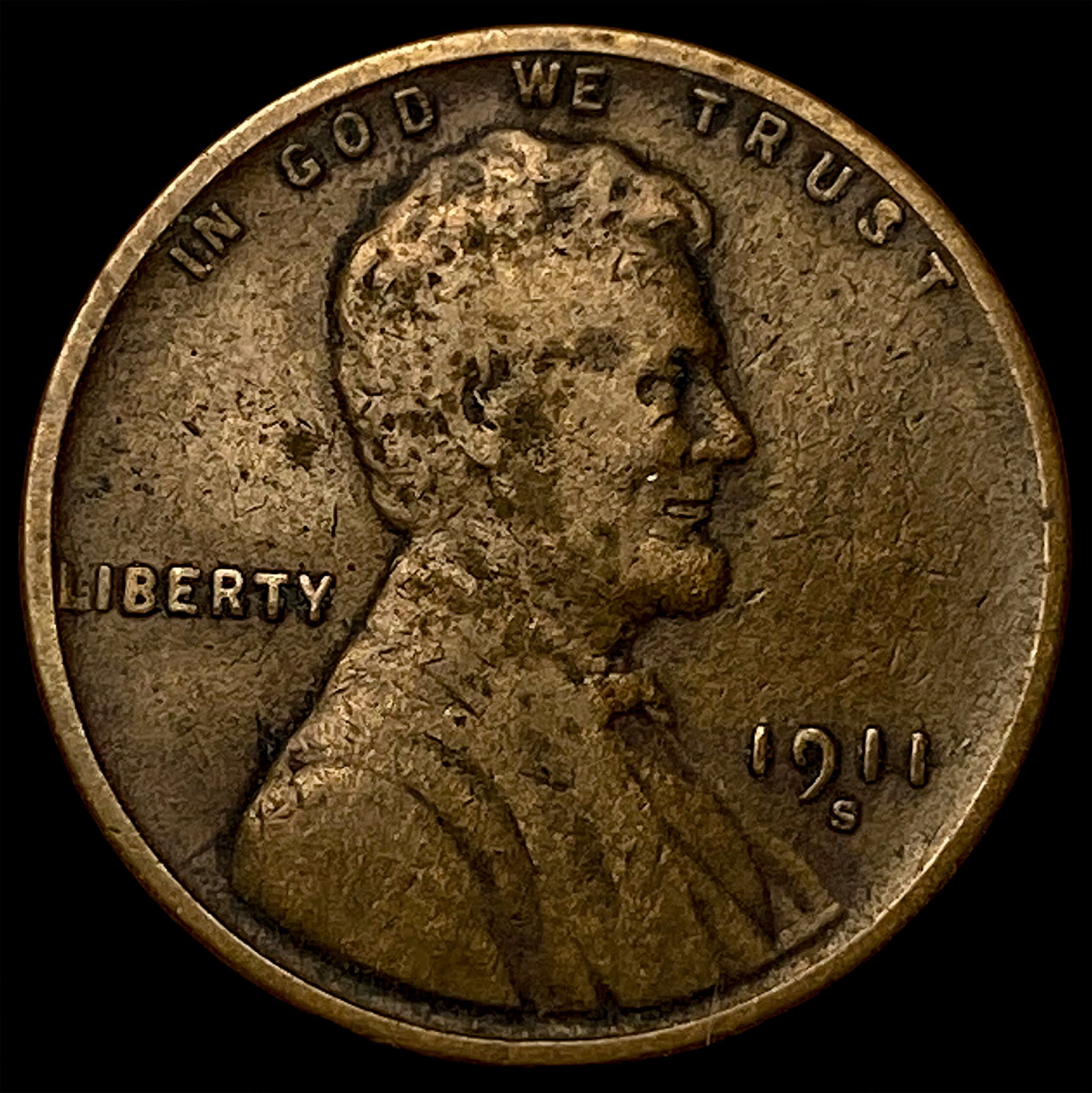 1911-S Lincoln Wheat Cent HIGH GRADE: 1911-S Lincoln Wheat Cent HIGH GRADE
