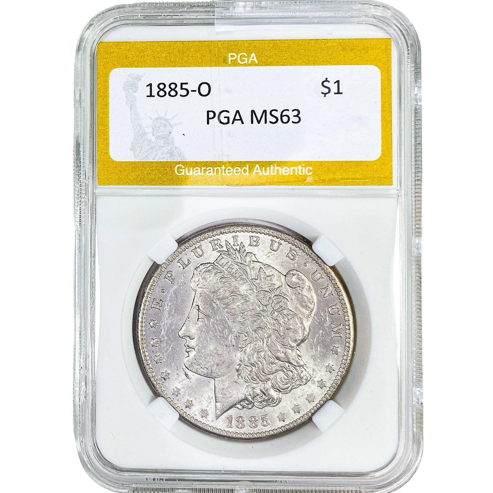 1885-O Morgan Silver Dollar PGA MS63: 1885-O Morgan Silver Dollar PGA MS63