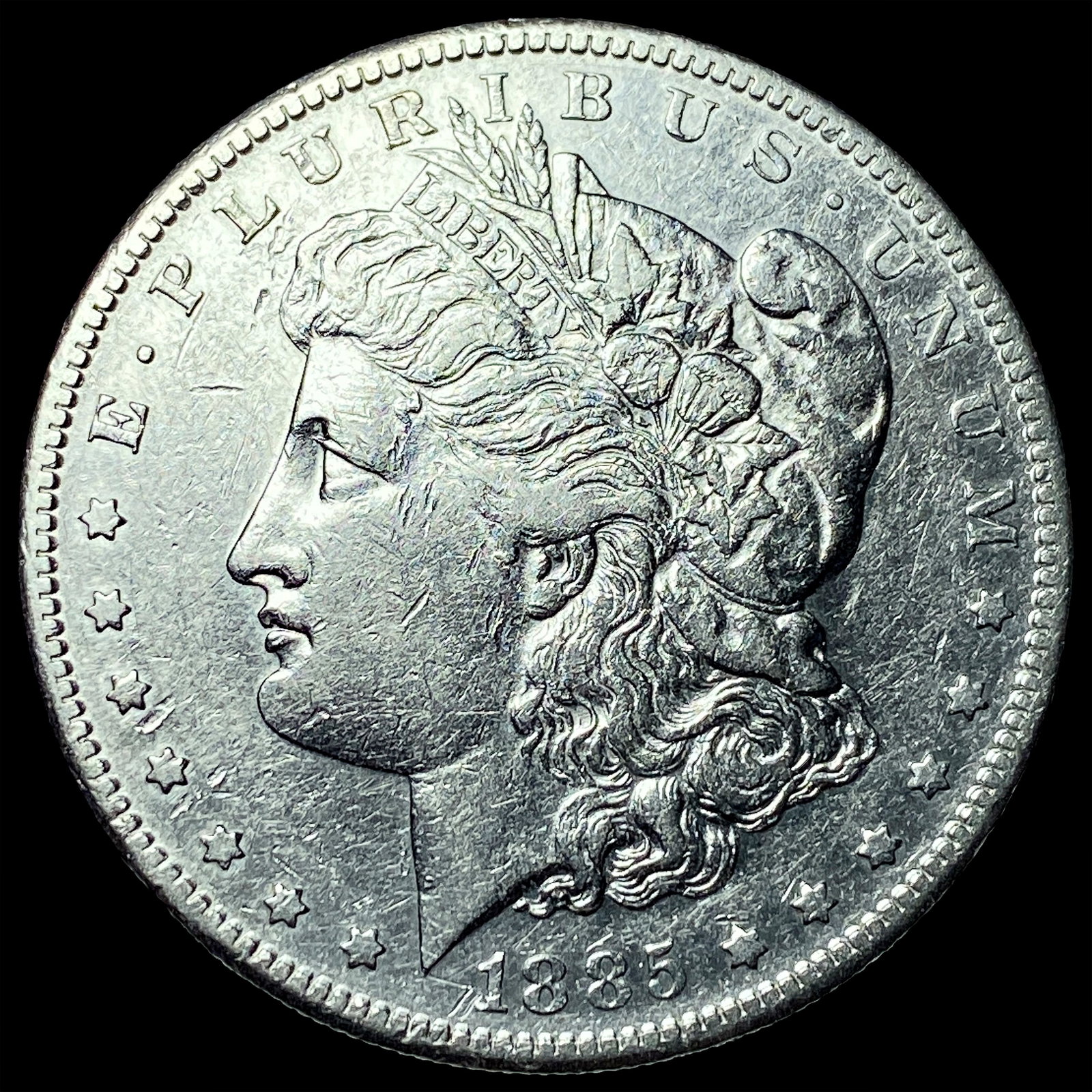 1885-S Silver Morgan Dollar CLOSELY UNCIRCULATED: 1885-S Silver Morgan Dollar CLOSELY UNCIRCULATED