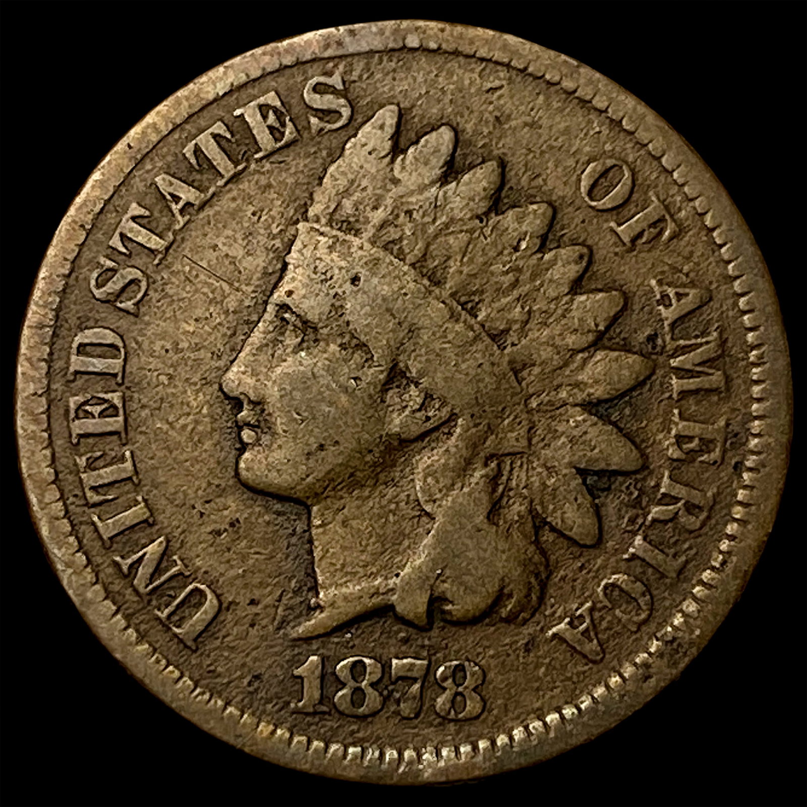 1878 Indian Head Cent ABOUT UNCIRCULATED: 1878 Indian Head Cent ABOUT UNCIRCULATED