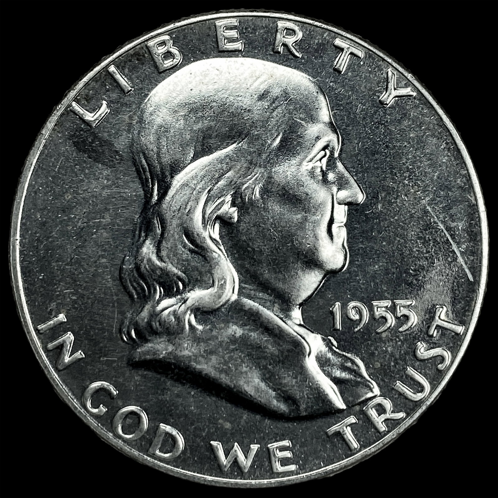 1955 Franklin Silver Half Dollar CHOICE PROOF: 1955 Franklin Silver Half Dollar CHOICE PROOF