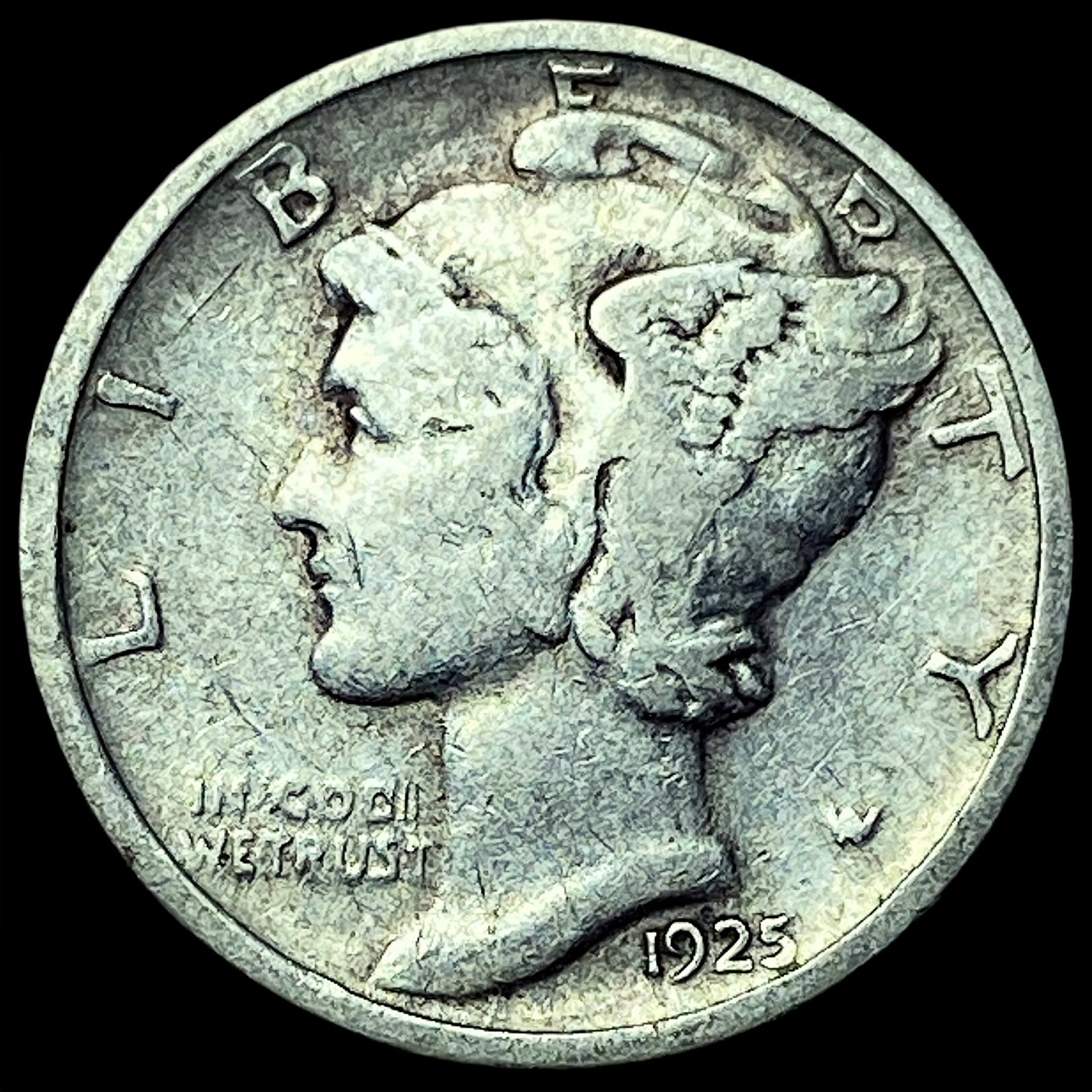 1925-D Silver Mercury Dime NEARLY UNCIRCULATED: 1925-D Silver Mercury Dime NEARLY UNCIRCULATED