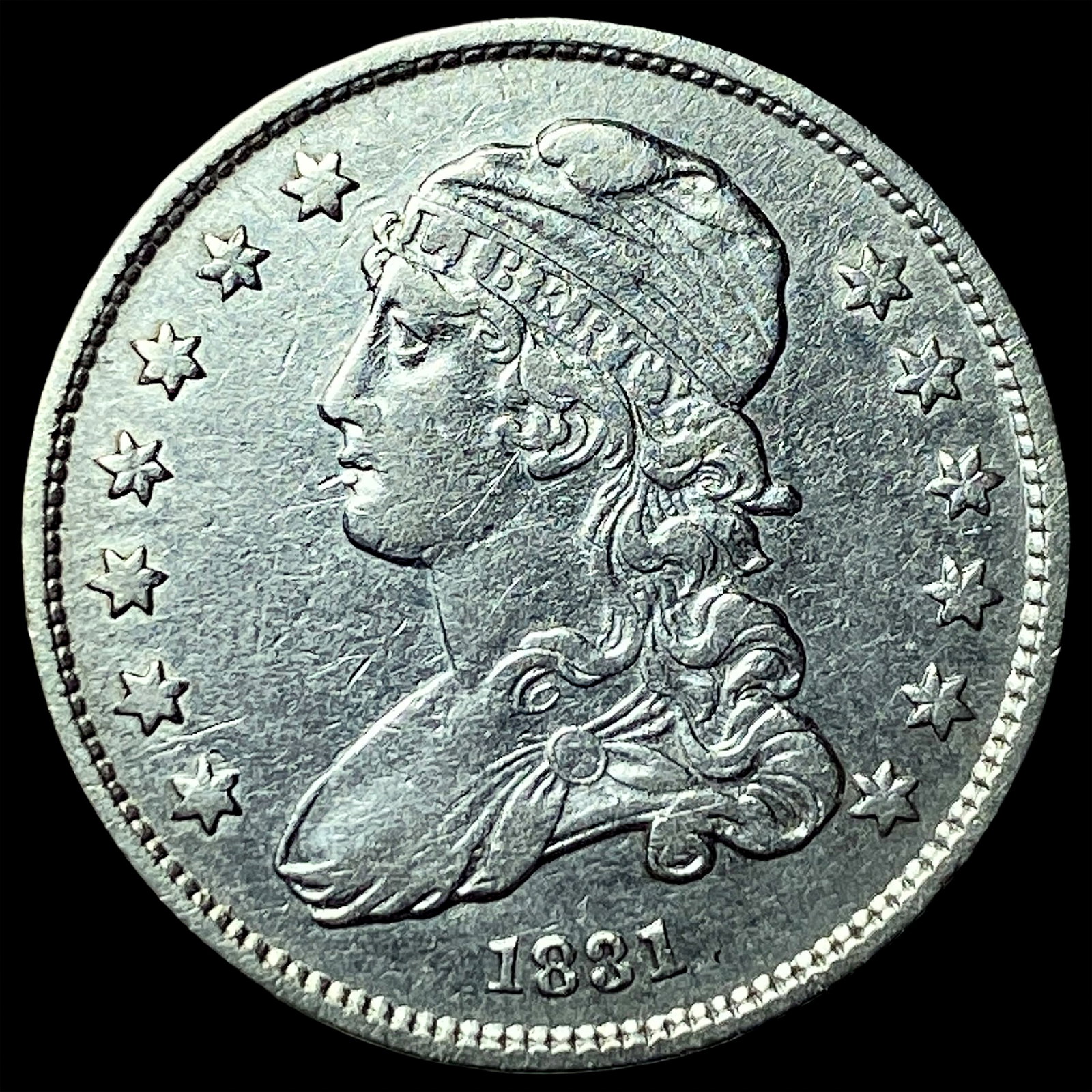 1831 Capped Bust Silver Quarter CLOSELY UNCIRCULATED: 1831 Capped Bust Silver Quarter CLOSELY UNCIRCULATED