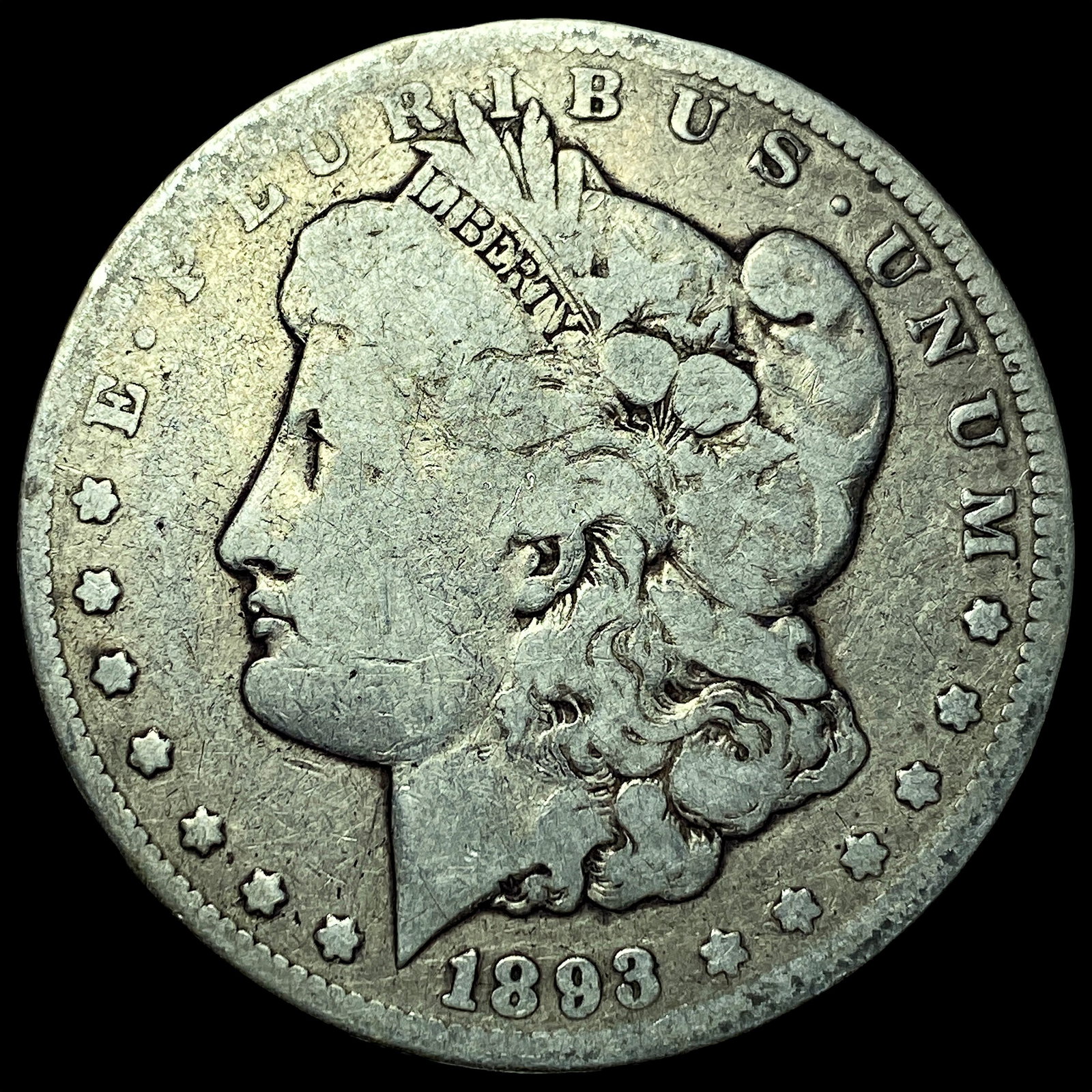 1893-CC Silver Morgan Dollar LIGHTLY CIRCULATED: 1893-CC Silver Morgan Dollar LIGHTLY CIRCULATED