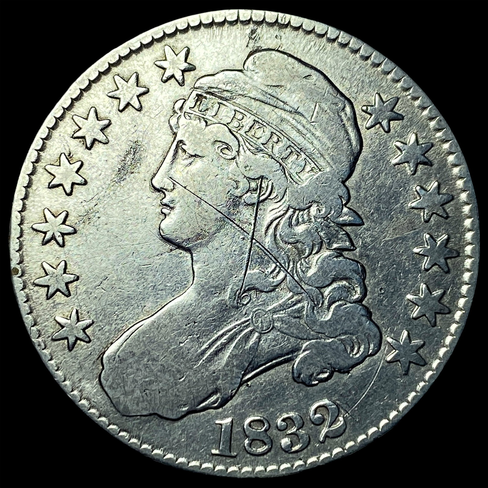 1832 Capped Bust Half Dollar NEARLY UNCIRCULATED: 1832 Capped Bust Half Dollar NEARLY UNCIRCULATED
