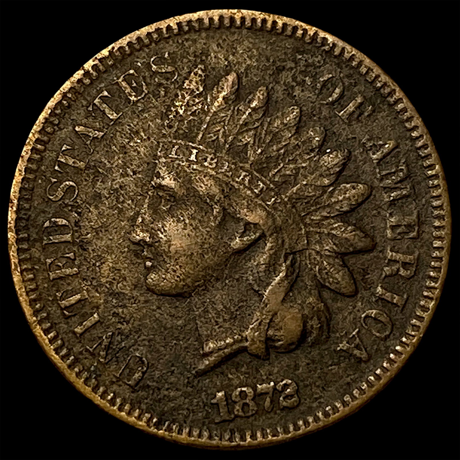 1872 Indian Head Cent CLOSELY UNCIRCULATED (1 of 2)