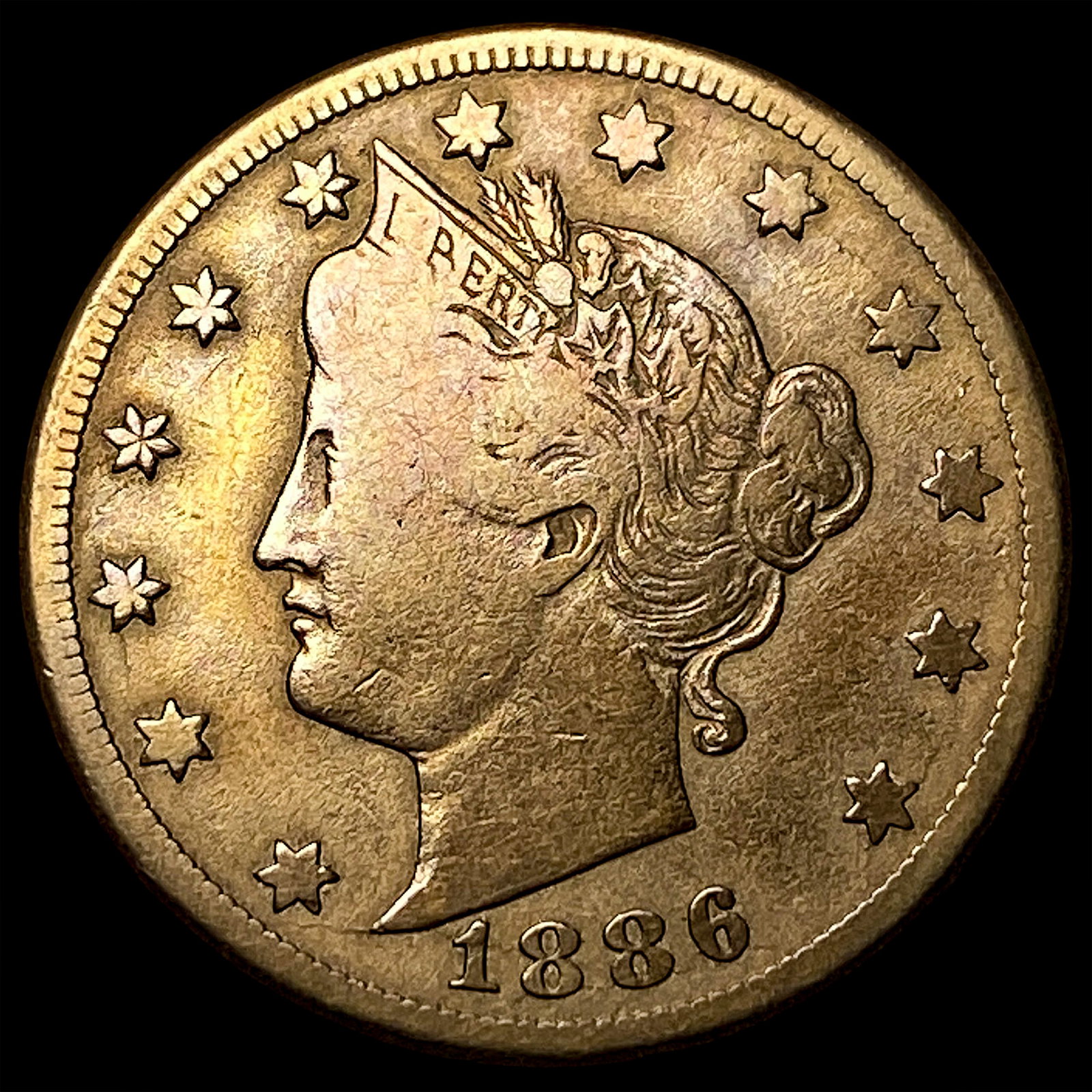 1886 Liberty Head Nickel LIGHTLY CIRCULATED: 1886 Liberty Head Nickel LIGHTLY CIRCULATED