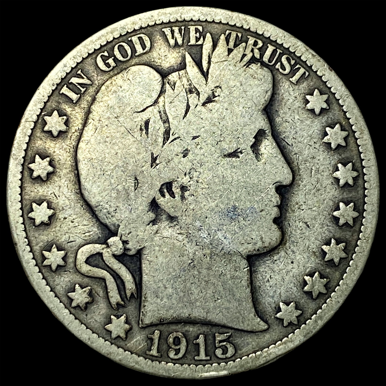 1915 Silver Barber Half Dollar LIGHTLY CIRCULATED: 1915 Silver Barber Half Dollar LIGHTLY CIRCULATED
