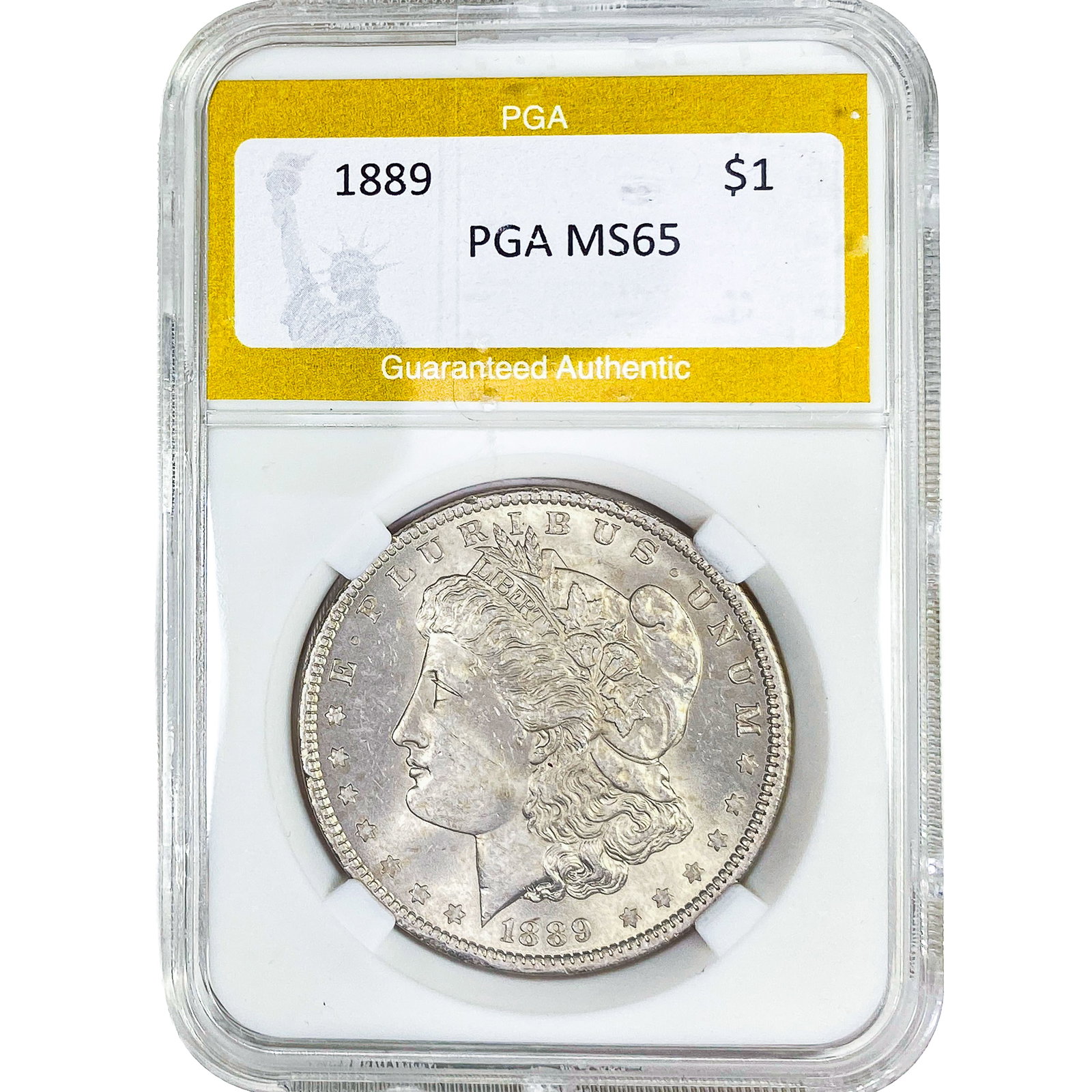 1889 Morgan Silver Dollar PGA MS65: 1889 Morgan Silver Dollar PGA MS65