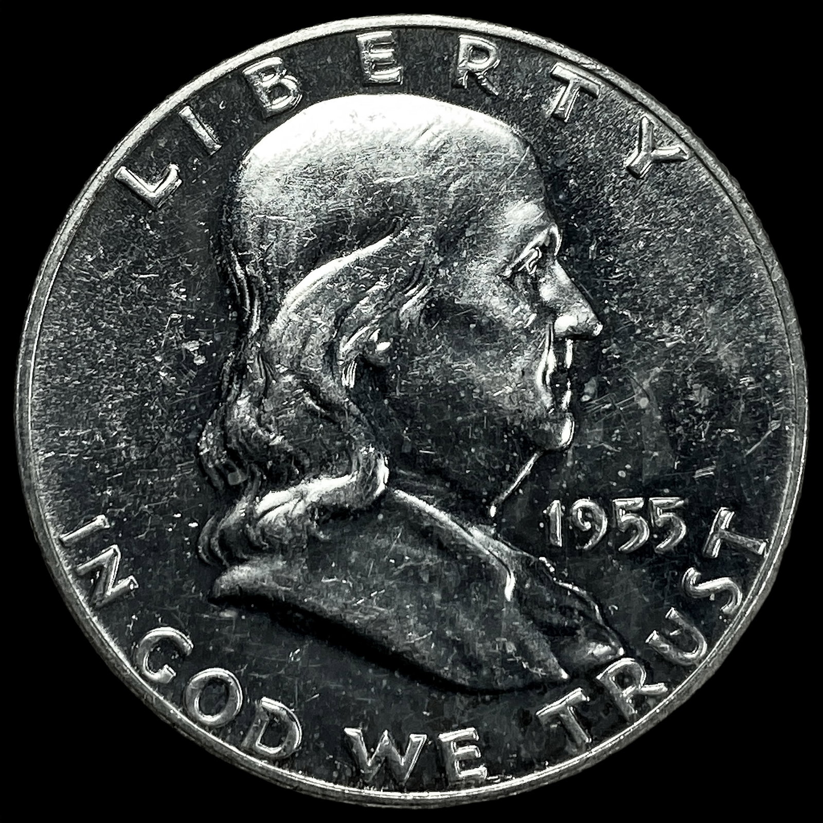 1955 Silver Franklin Half Dollar CHOICE PROOF: 1955 Silver Franklin Half Dollar CHOICE PROOF