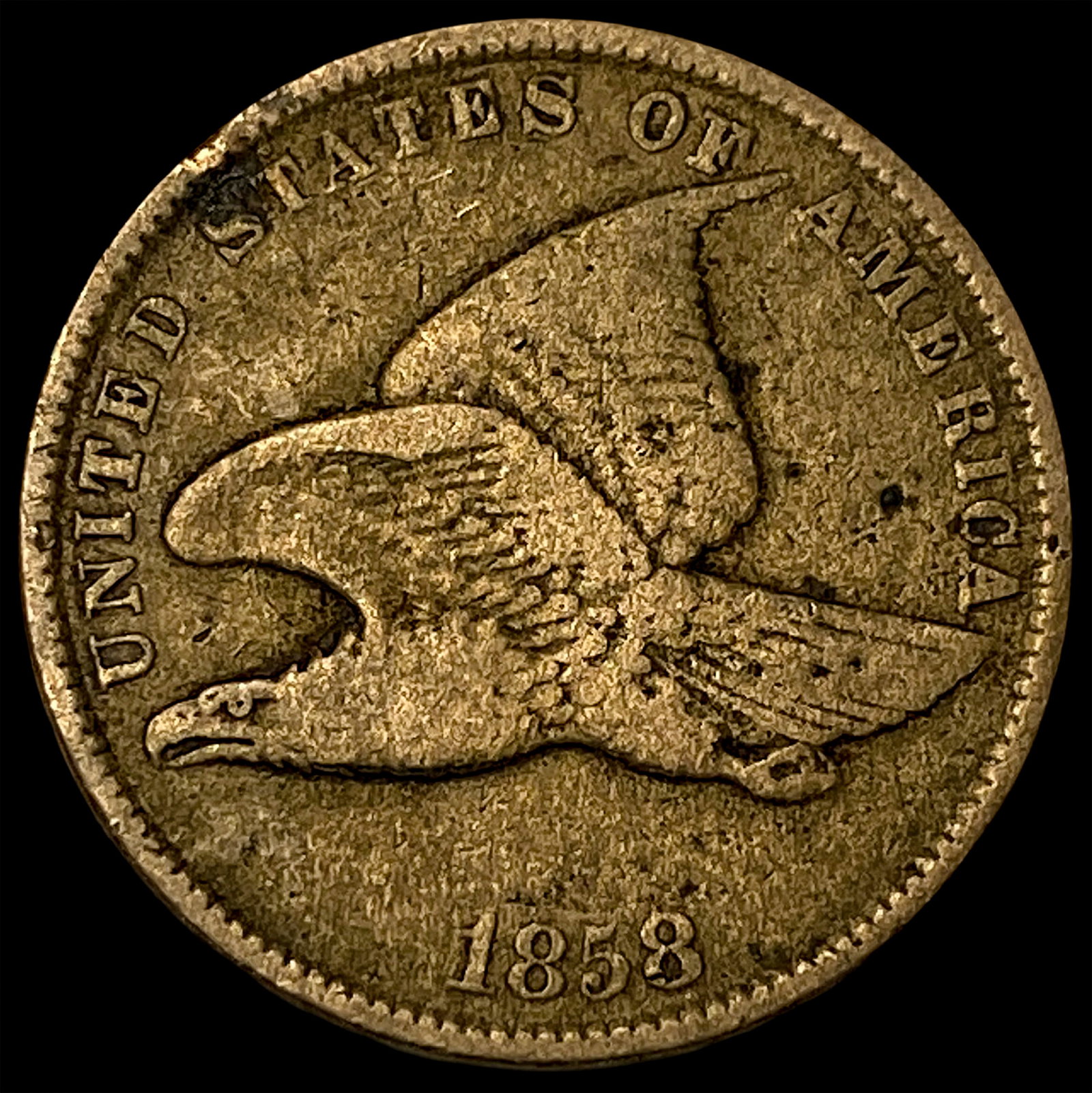 1858 Flying Eagle Cent CLOSELY UNCIRCULATED: 1858 Flying Eagle Cent CLOSELY UNCIRCULATED