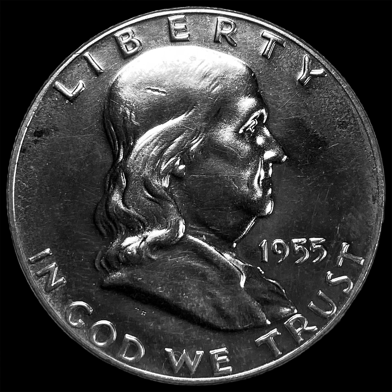 1955 Silver Franklin Half Dollar CHOICE PROOF: 1955 Silver Franklin Half Dollar CHOICE PROOF
