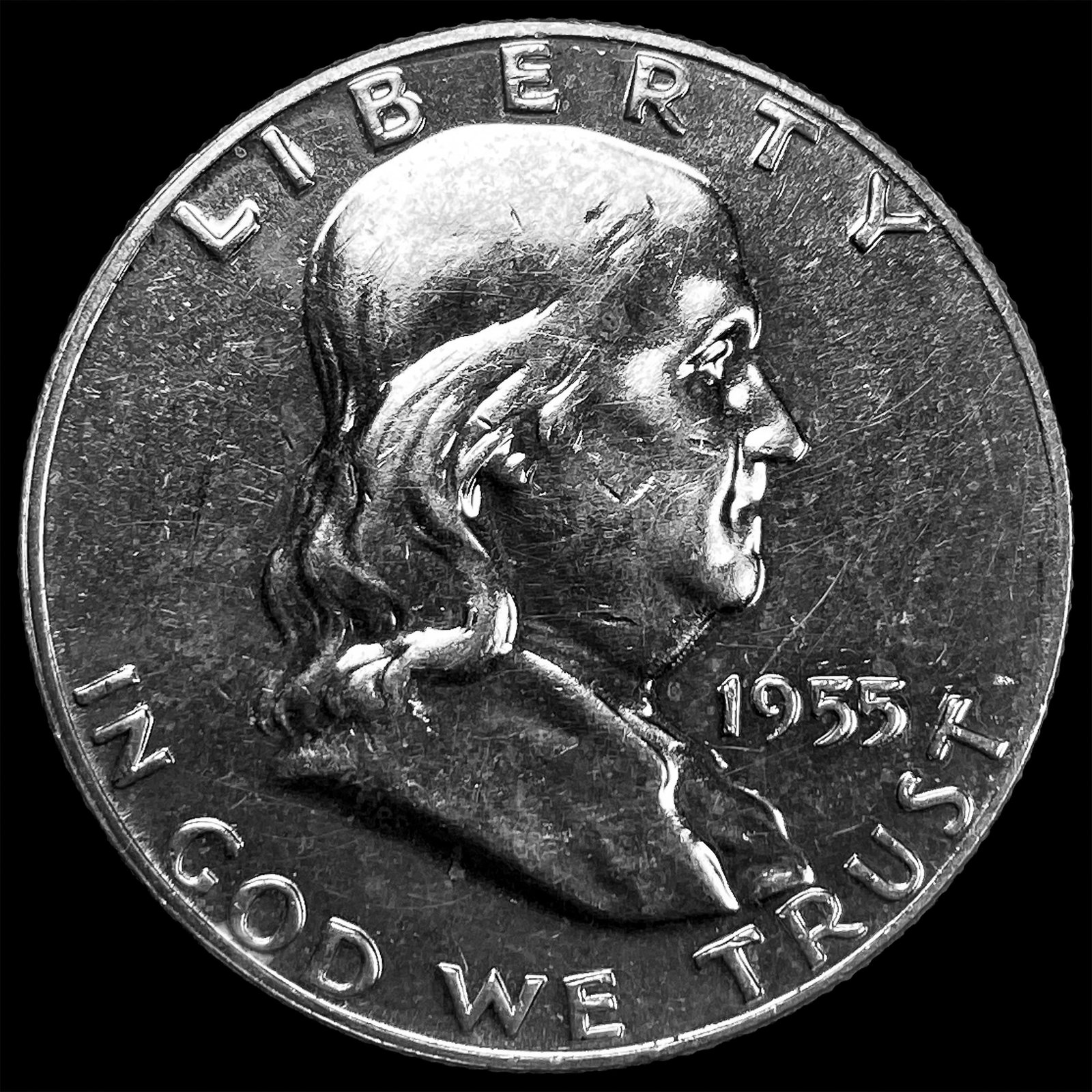1955 Silver Franklin Half Dollar CHOICE PROOF: 1955 Silver Franklin Half Dollar CHOICE PROOF