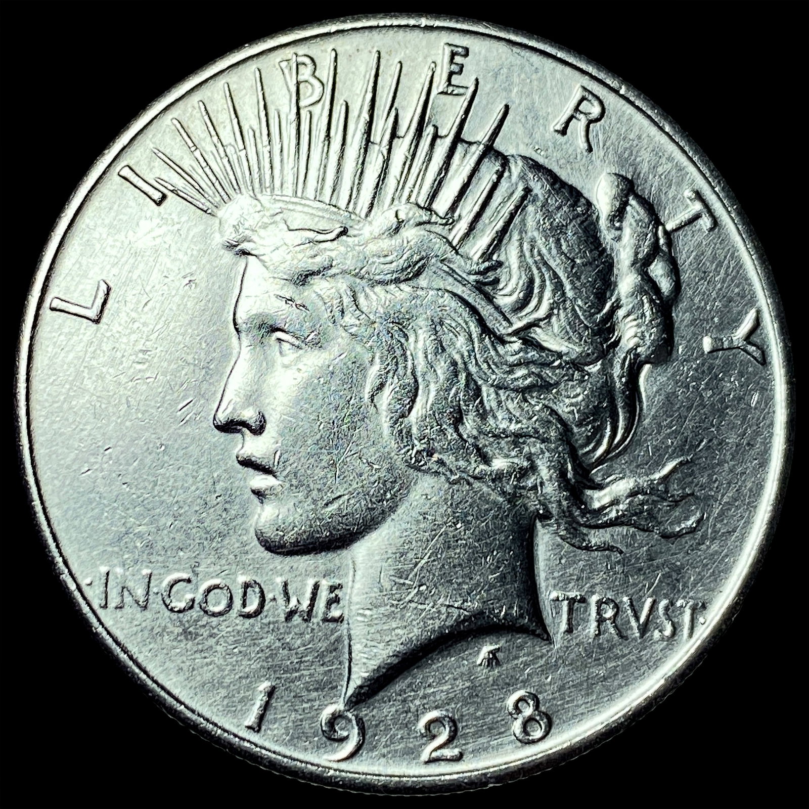1928-S Silver Peace Dollar CLOSELY UNCIRCULATED: 1928-S Silver Peace Dollar CLOSELY UNCIRCULATED