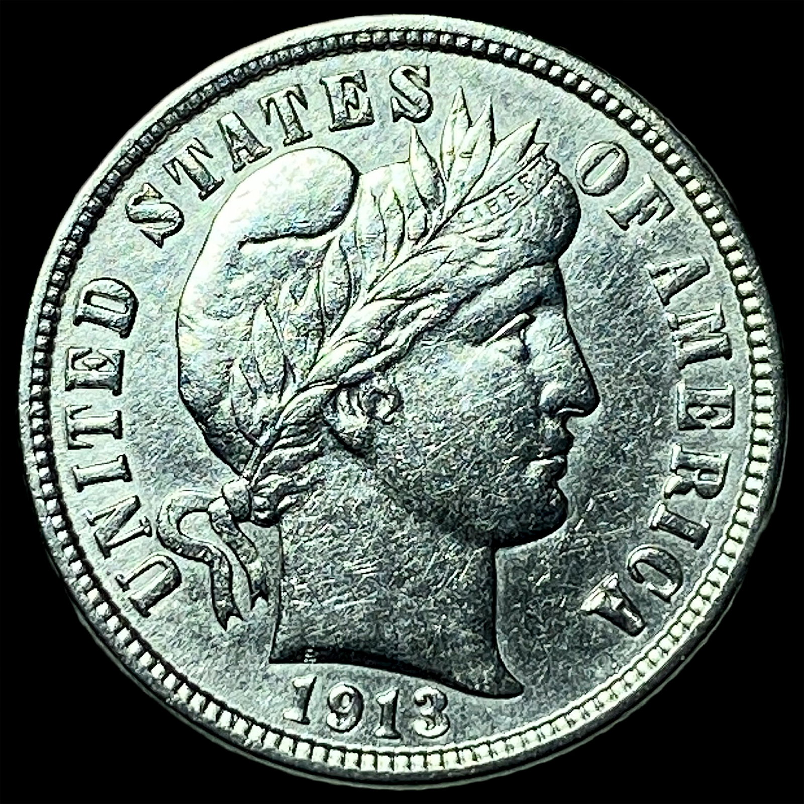 1913 Silver Barber Dime UNCIRCULATED: 1913 Silver Barber Dime UNCIRCULATED