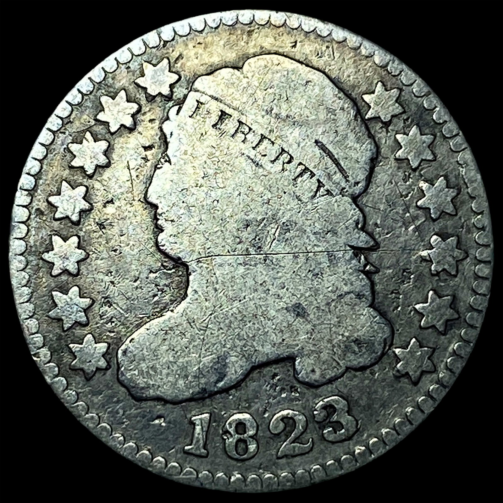 1823 Silver Capped Bust Dime LIGHTLY CIRCULATED (1 of 2)