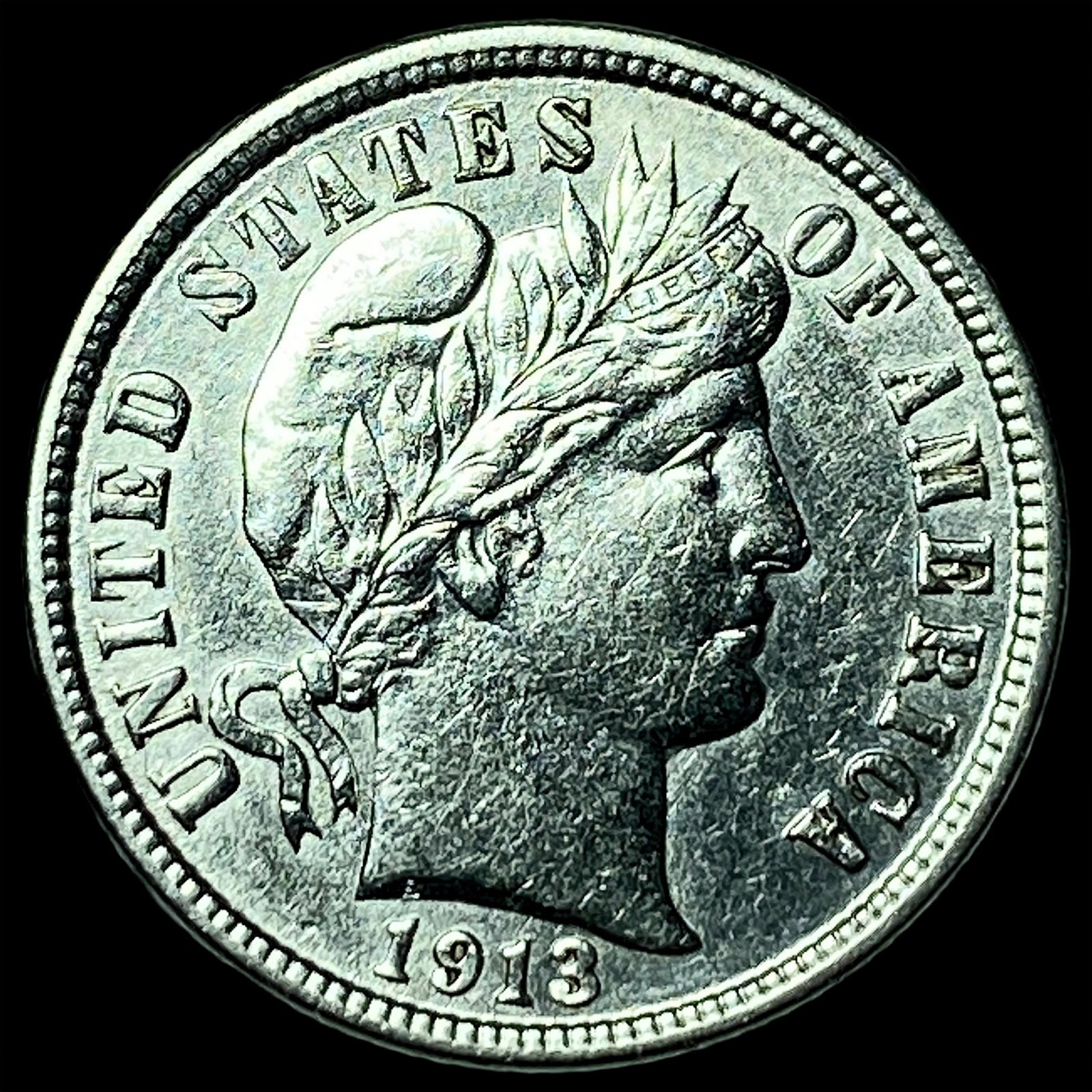 1913 Silver Barber Dime UNCIRCULATED (1 of 2)