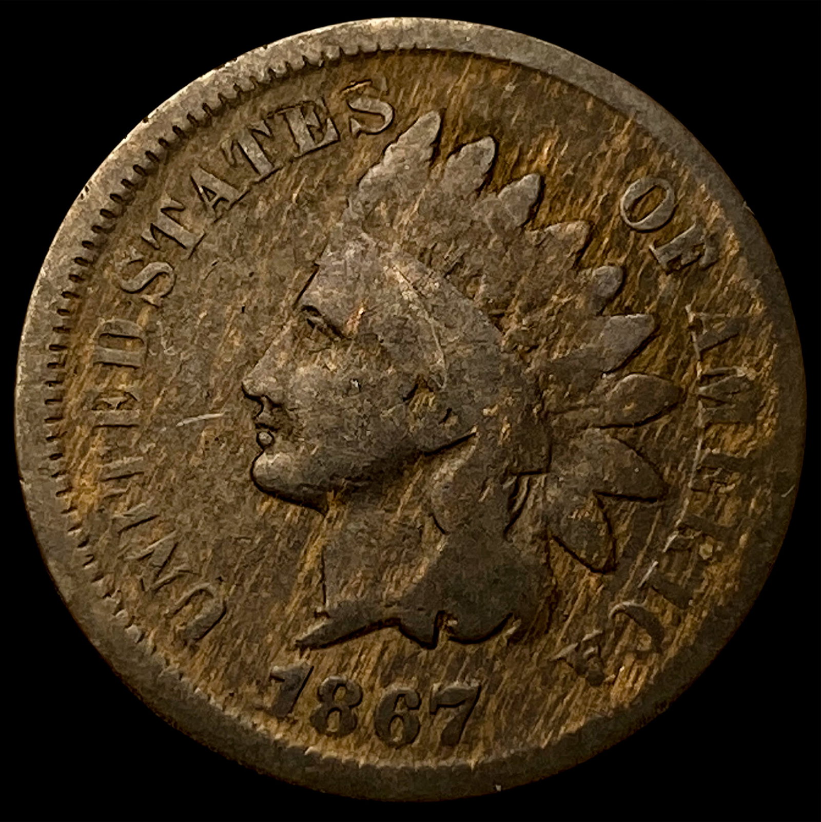 1867 Indian Head Cent LIGHTLY CIRCULATED: 1867 Indian Head Cent LIGHTLY CIRCULATED
