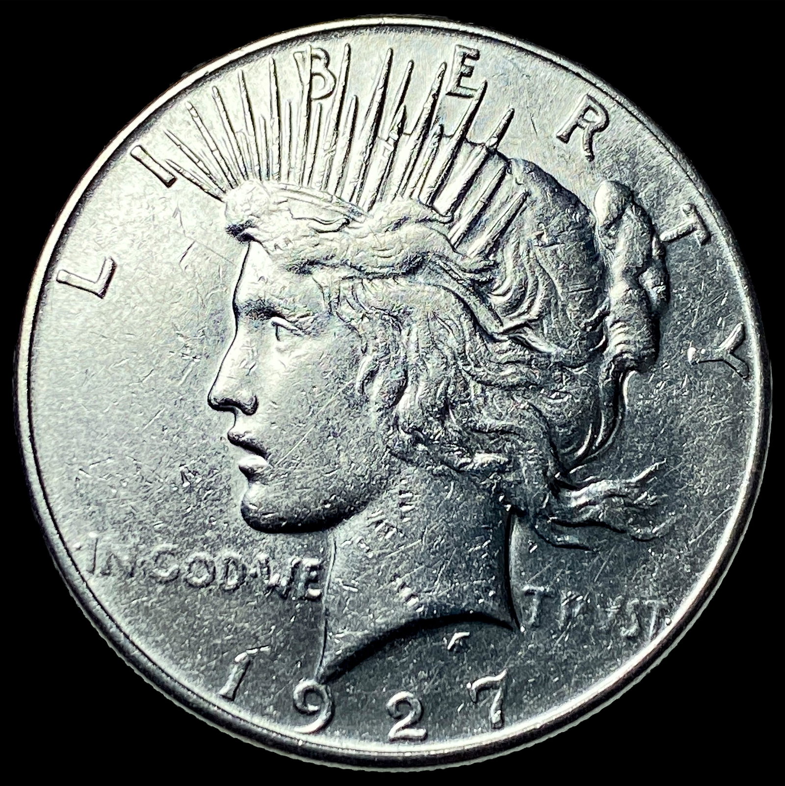 1927-S Silver Peace Dollar CLOSELY UNCIRCULATED: 1927-S Silver Peace Dollar CLOSELY UNCIRCULATED