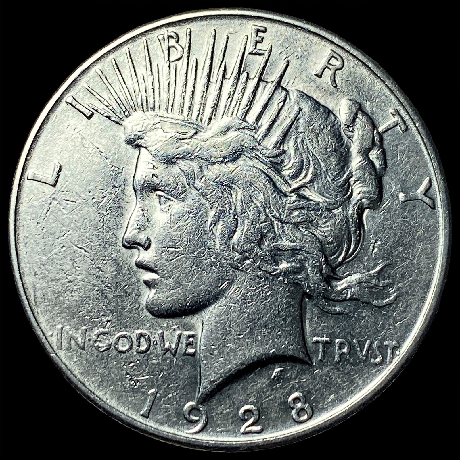 1928-S Silver Peace Dollar CLOSELY UNCIRCULATED: 1928-S Silver Peace Dollar CLOSELY UNCIRCULATED