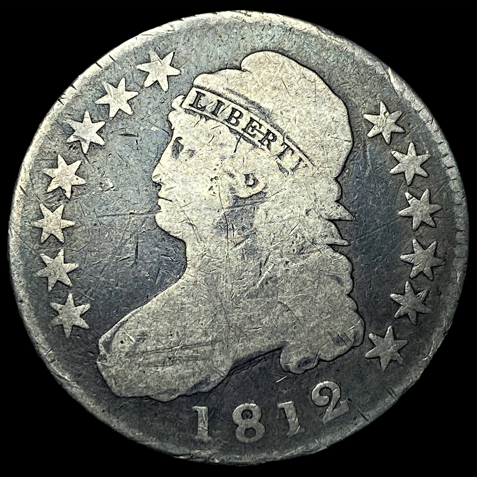 1812 Capped Bust Half Dollar LIGHTLY CIRCULATED: 1812 Capped Bust Half Dollar LIGHTLY CIRCULATED