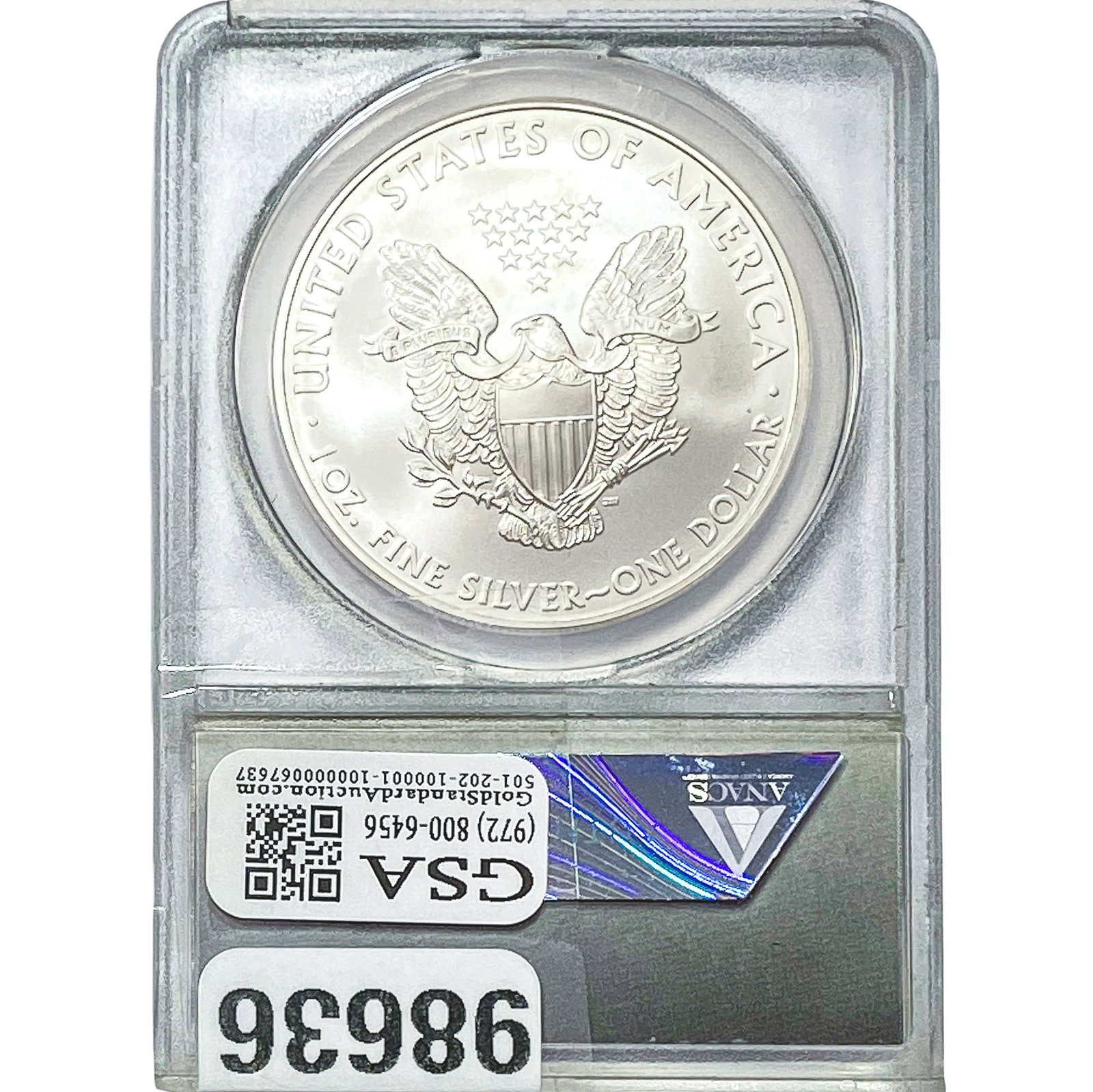2008 Silver Eagle ANACS MS70 - 2