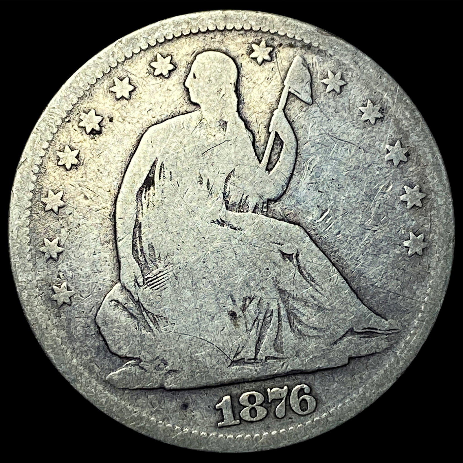 1876-S Seated Liberty Half Dollar NICELY CIRCULATED: 1876-S Seated Liberty Half Dollar NICELY CIRCULATED