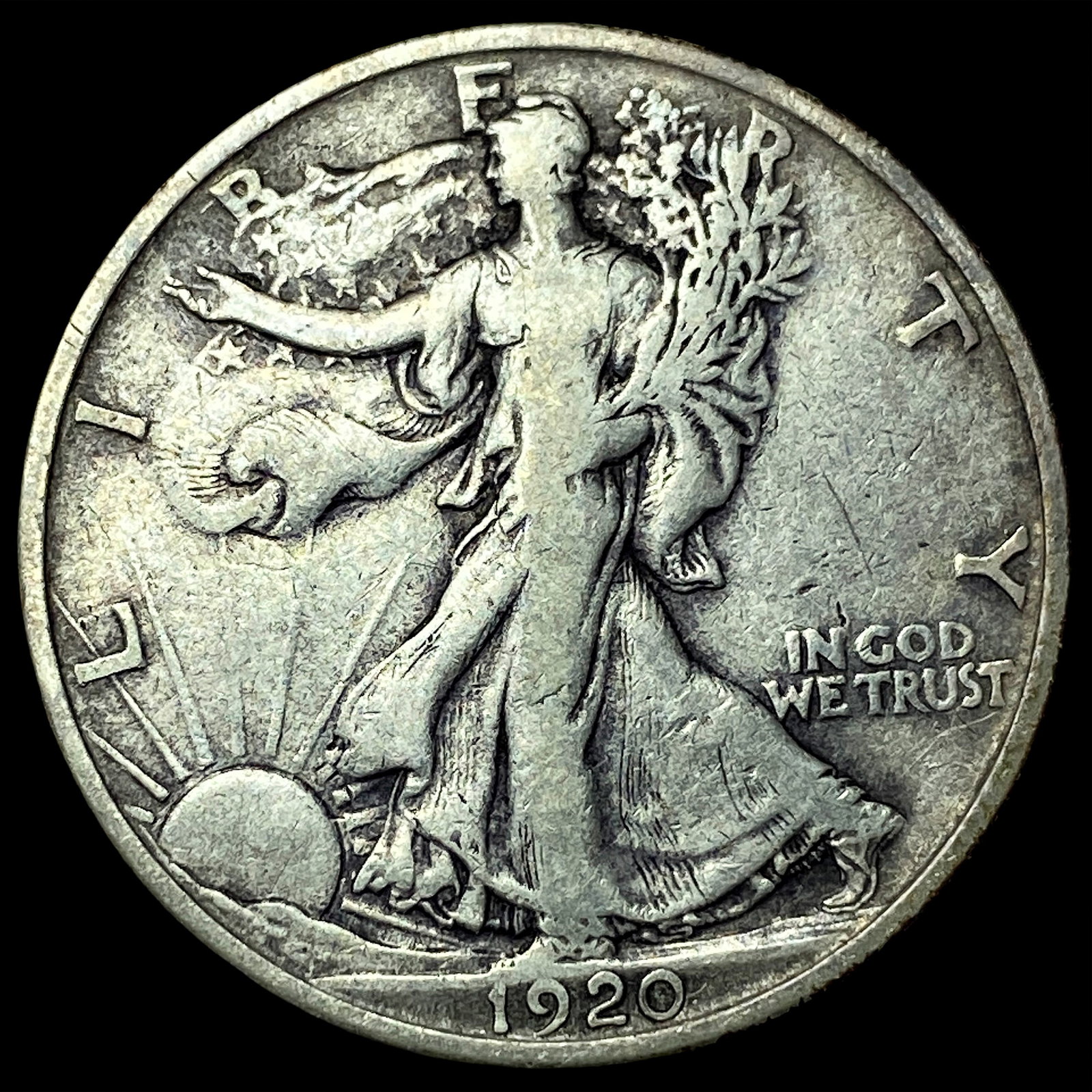 1920 Walking Liberty Half Dollar NEARLY UNCIRCULATED: 1920 Walking Liberty Half Dollar NEARLY UNCIRCULATED