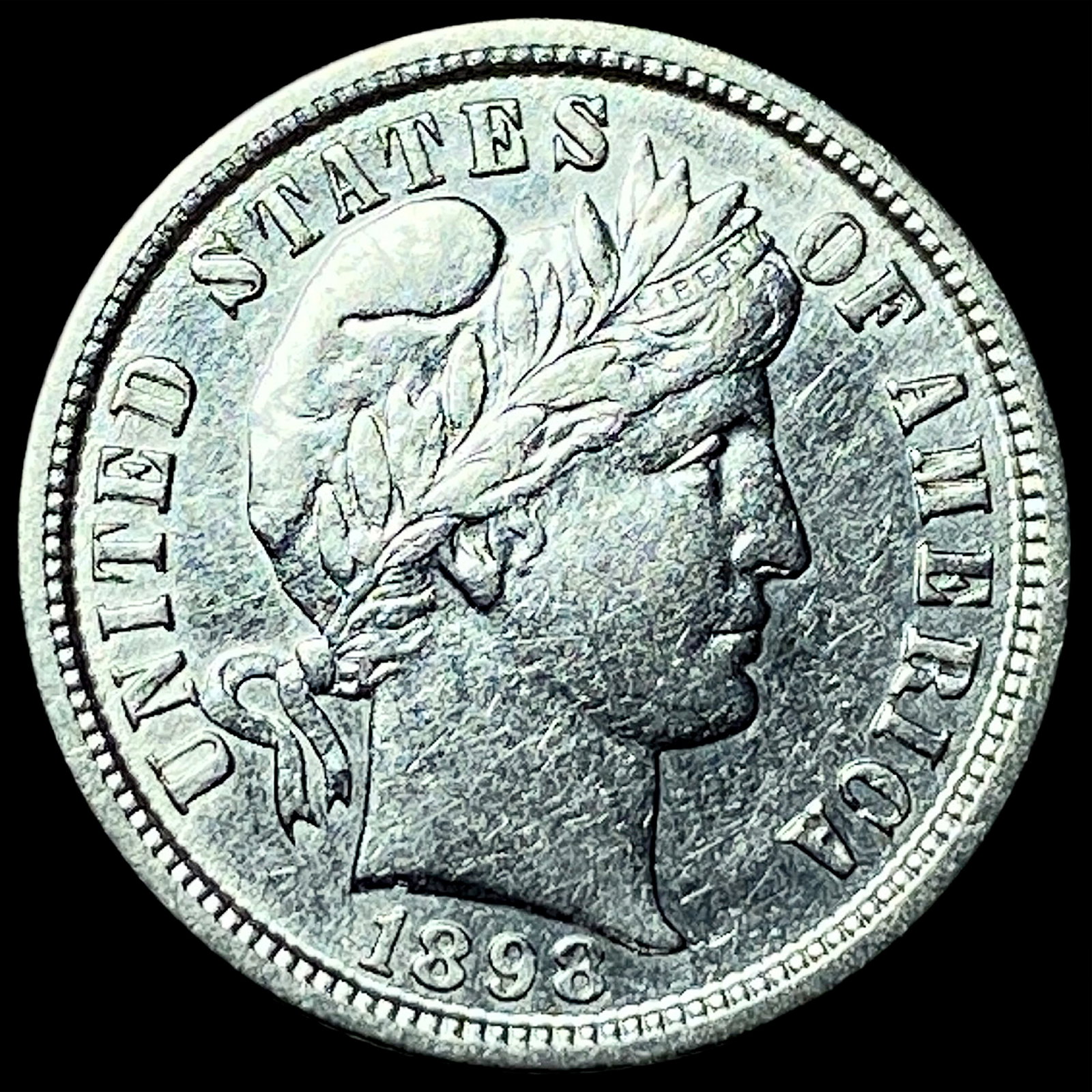 1898-S Silver Barber Dime UNCIRCULATED: 1898-S Silver Barber Dime UNCIRCULATED