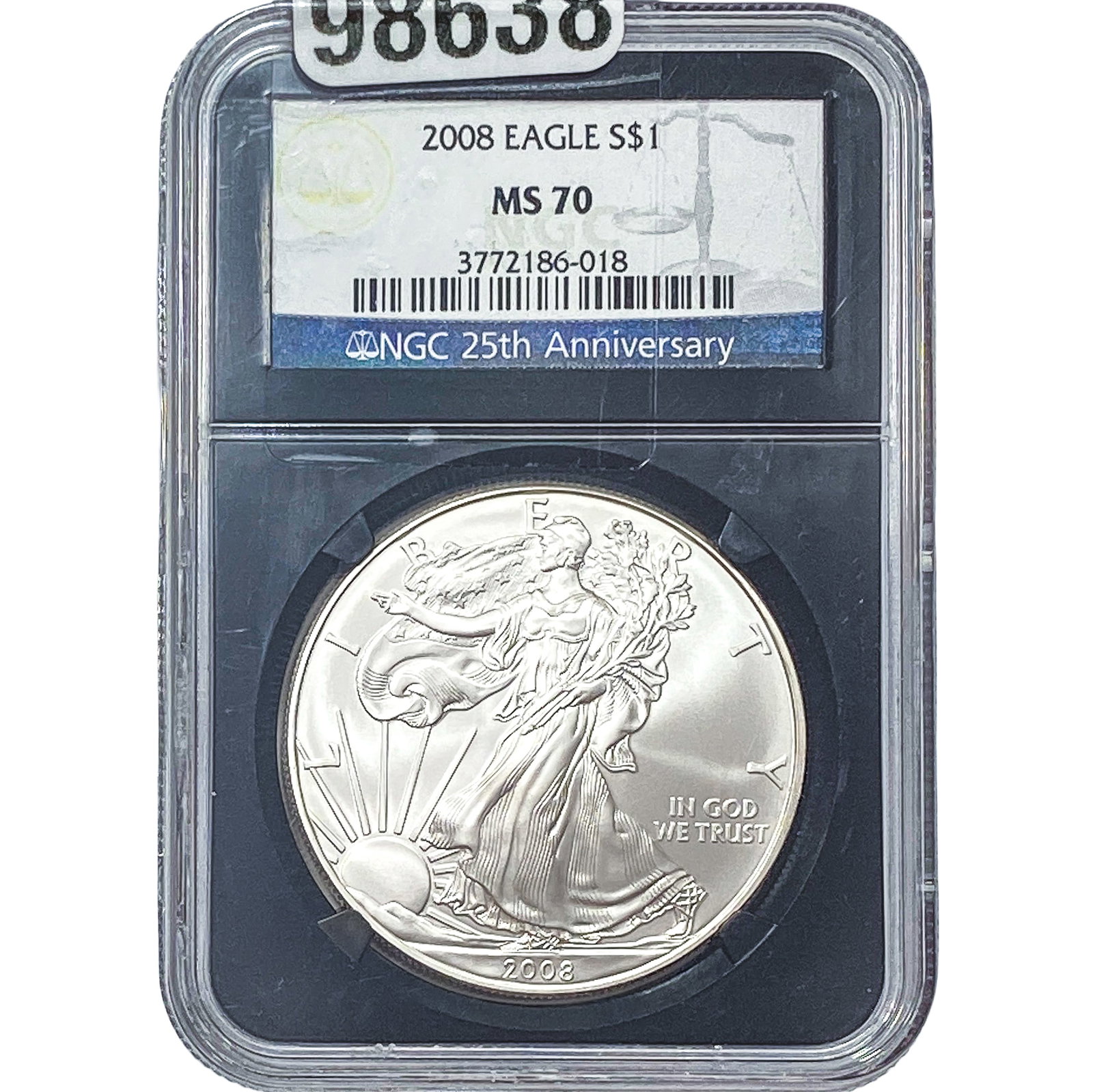 2008 Silver Eagle NGC MS70 (1 of 2)