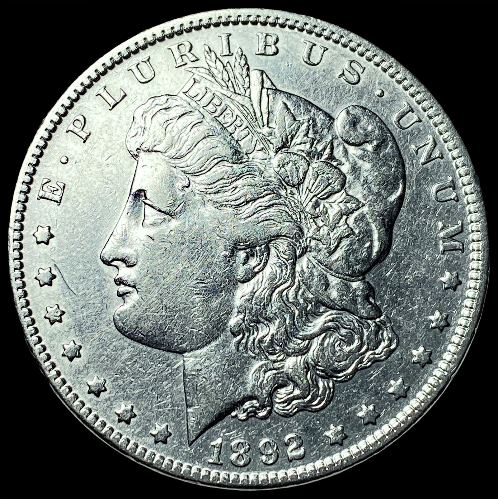 1892 Morgan Silver Dollar CLOSELY UNCIRCULATED: 1892 Morgan Silver Dollar CLOSELY UNCIRCULATED